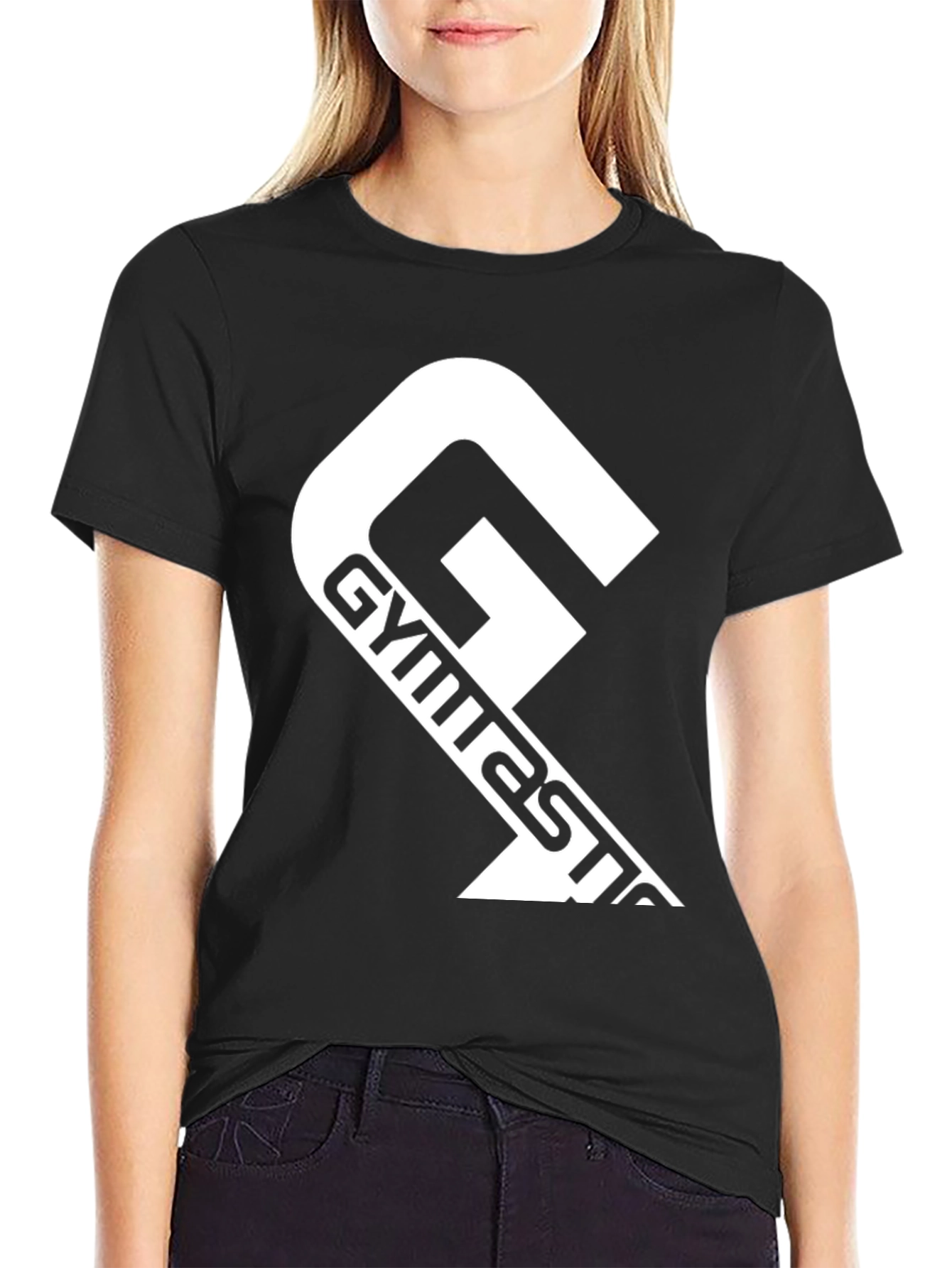 Gymnastics Graphic Black T-Shirt