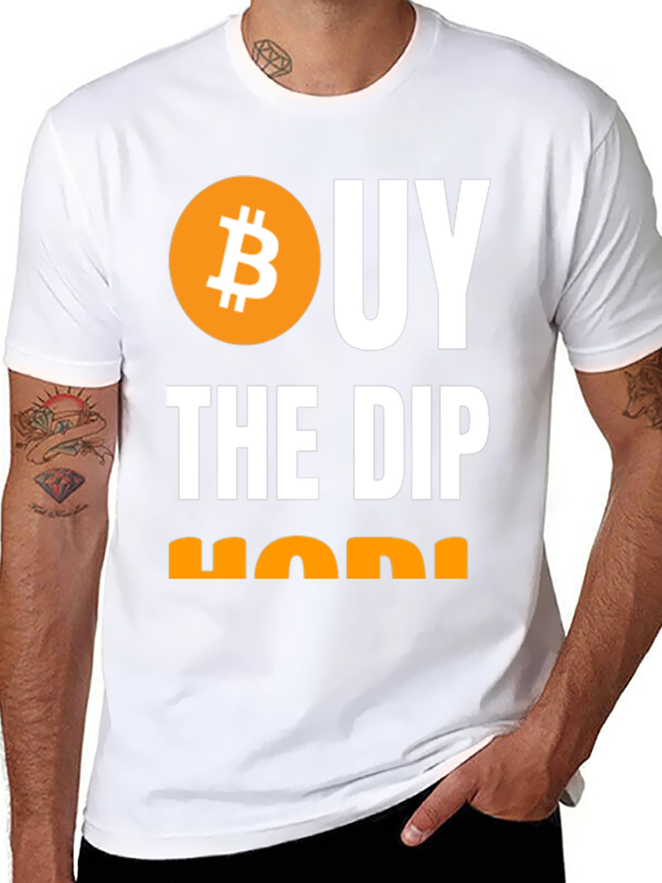 Buy The Dip HODL Crypto Bitcoin T-Shirt