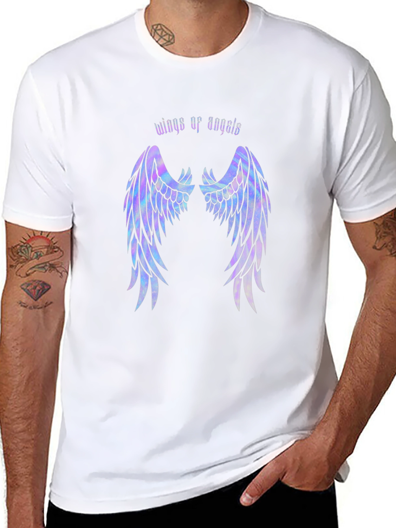 Wings of Angels Graphic T-Shirt - Stylish Comfort