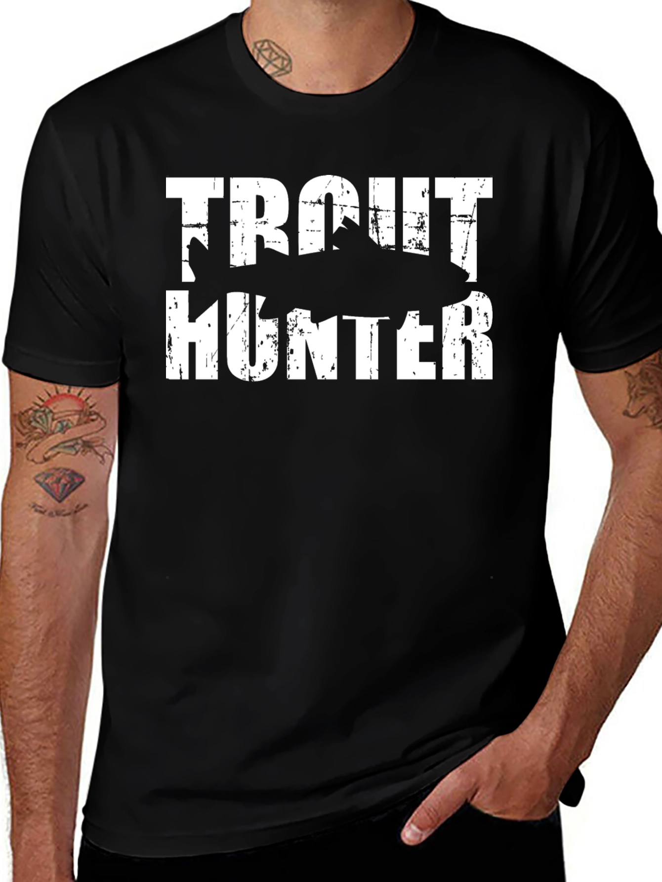 Trout Hunter Graphic Tee - Fishing T-Shirt