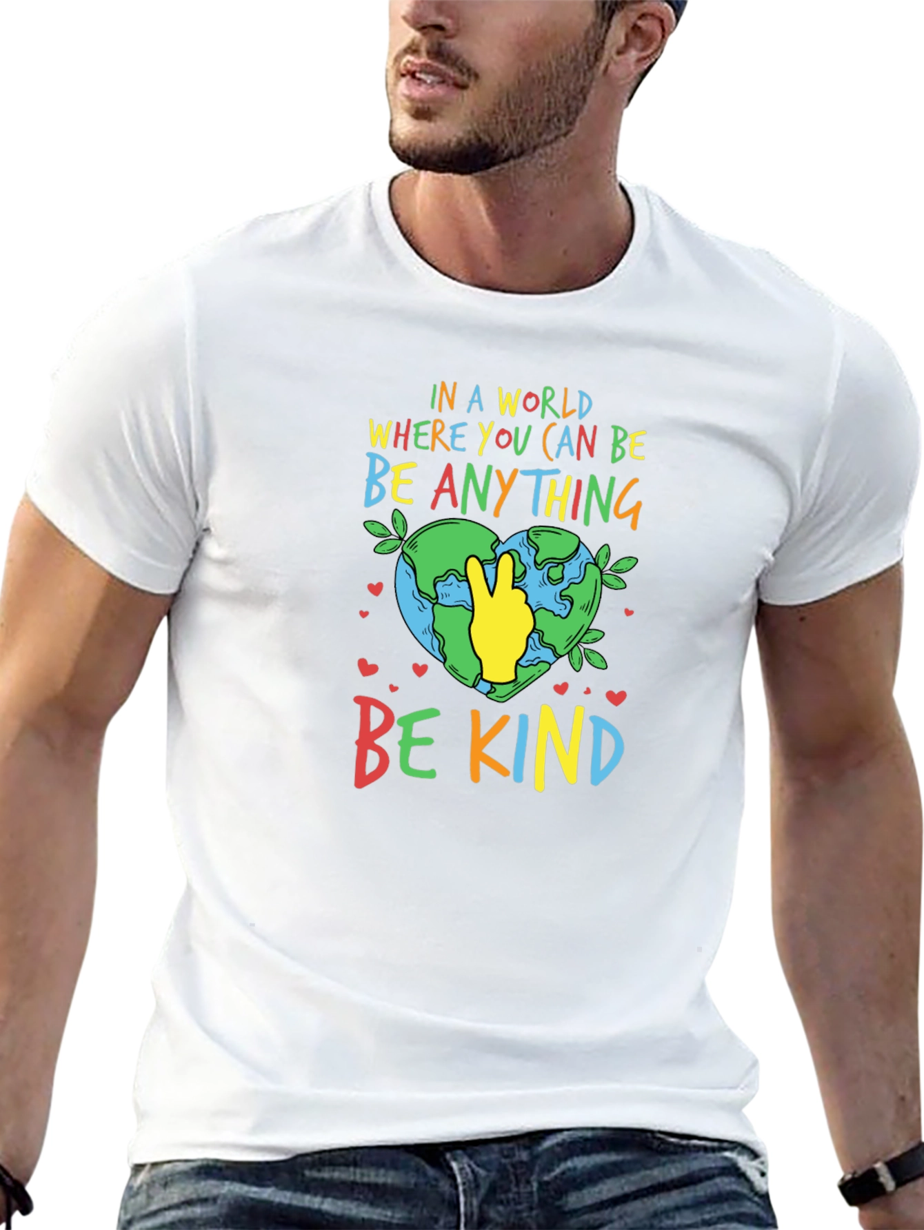 Be Kind T-Shirt - Earth Peace Sign
