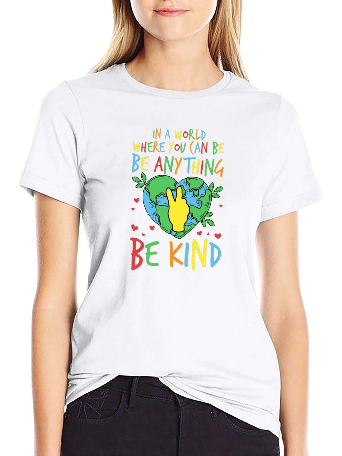 Be Kind T-Shirt - Earth Peace Sign