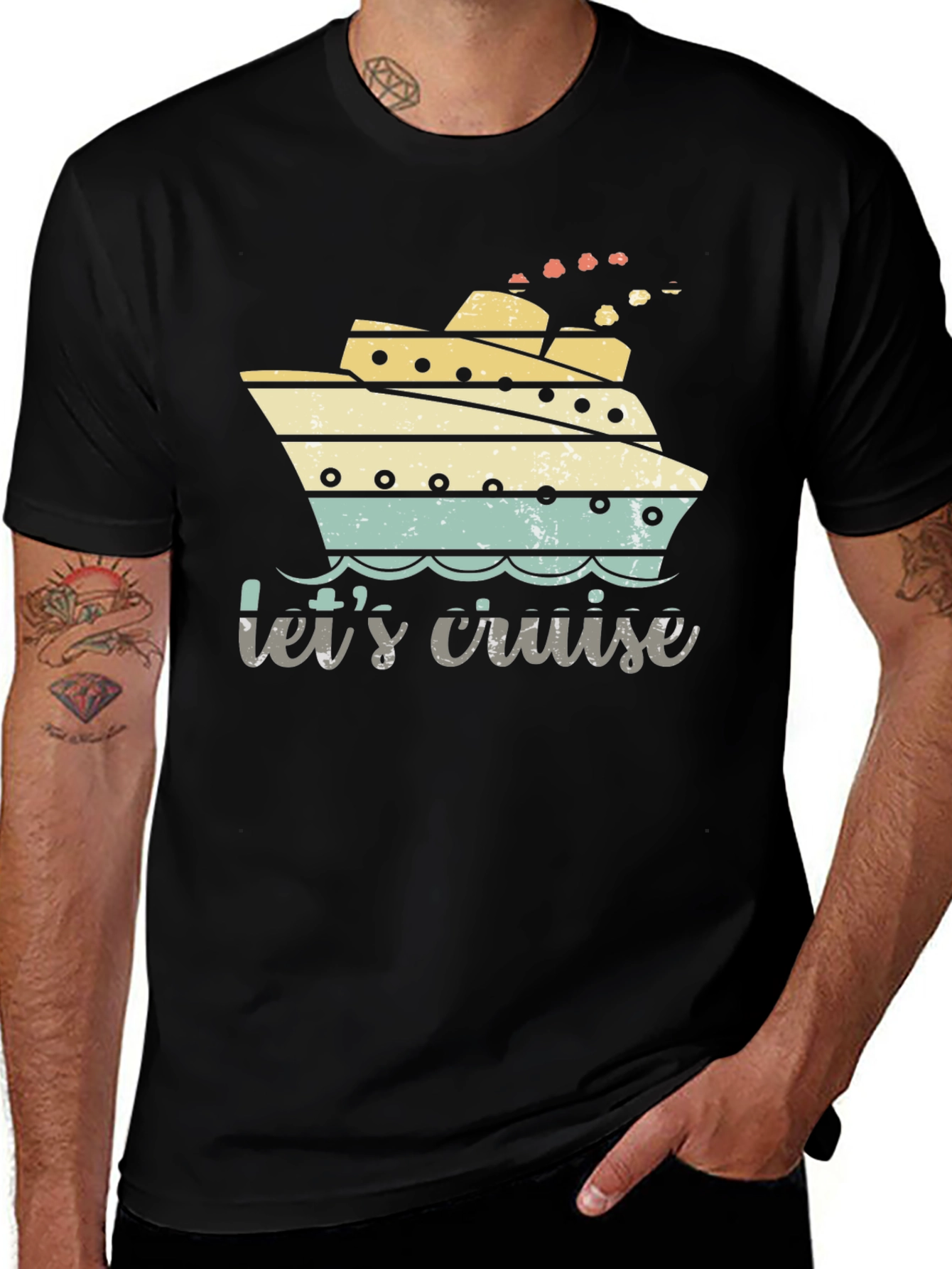 Lets Cruise Tee - Nautical Vacation Shirt