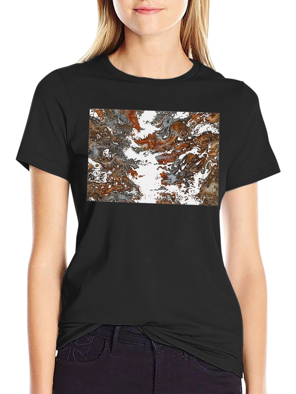 Abstract Swirl Graphic Print T-Shirt