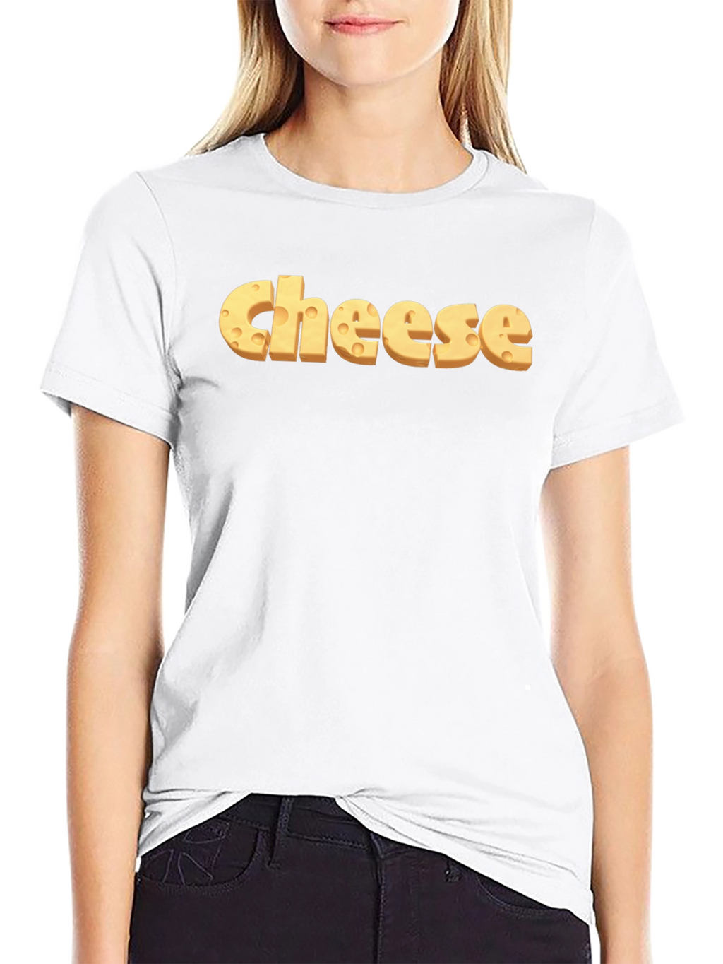 Cheese Graphic Black T-Shirt