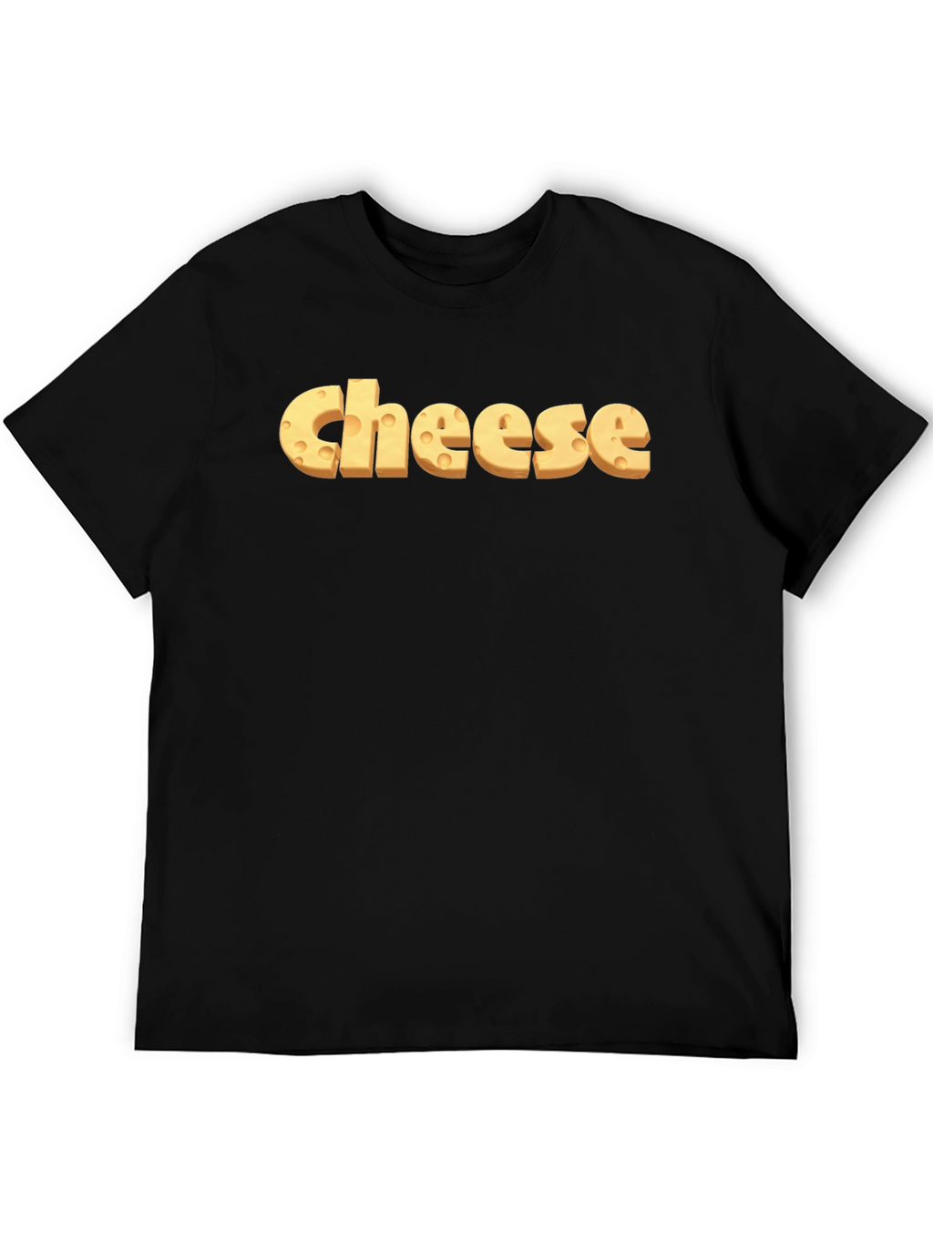 Cheese Graphic Black T-Shirt