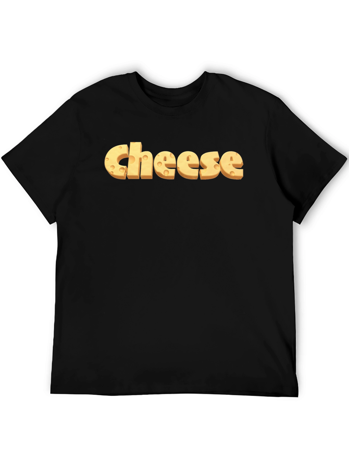 Cheese Graphic Black T-Shirt