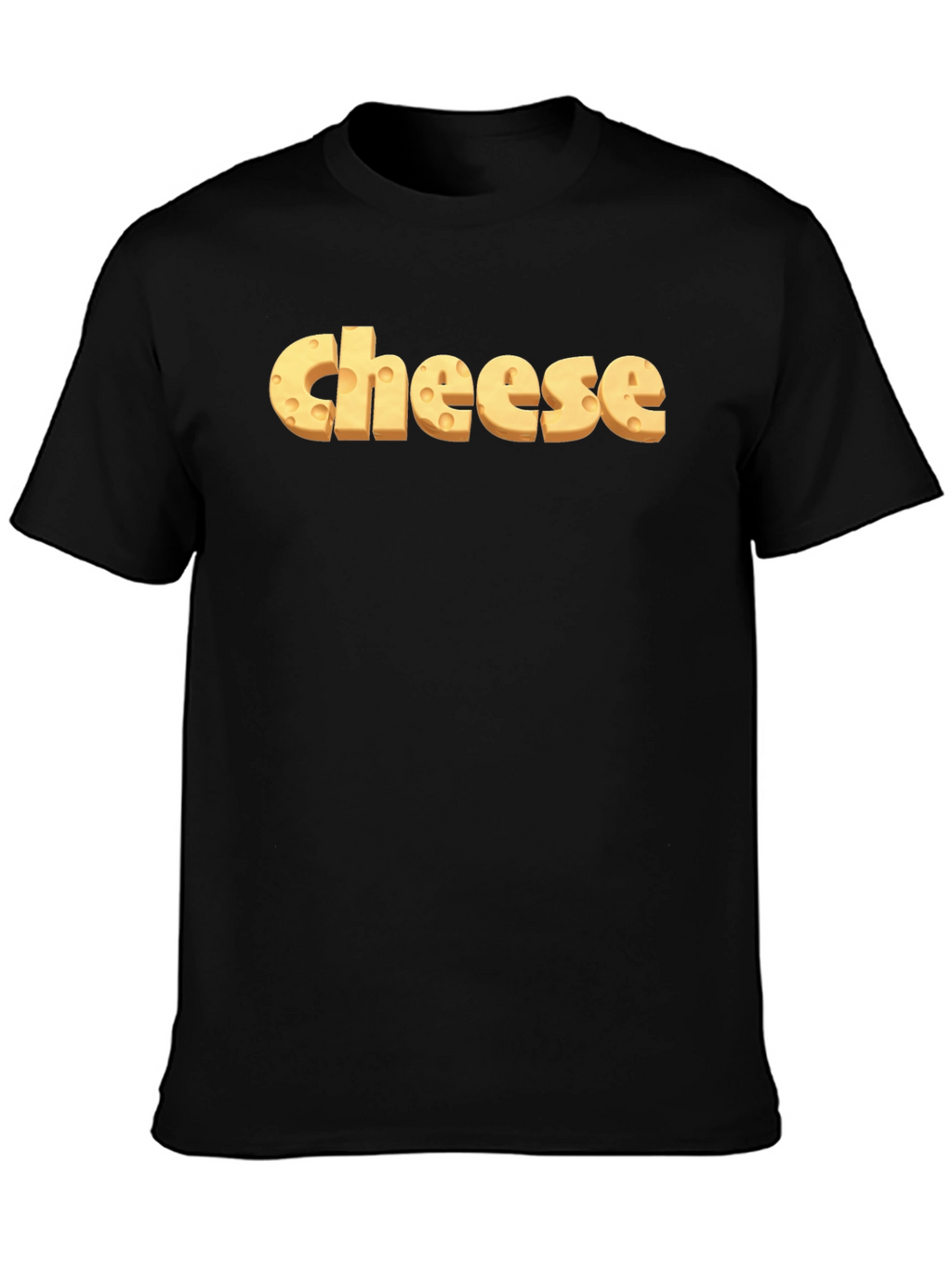 Cheese Graphic Black T-Shirt