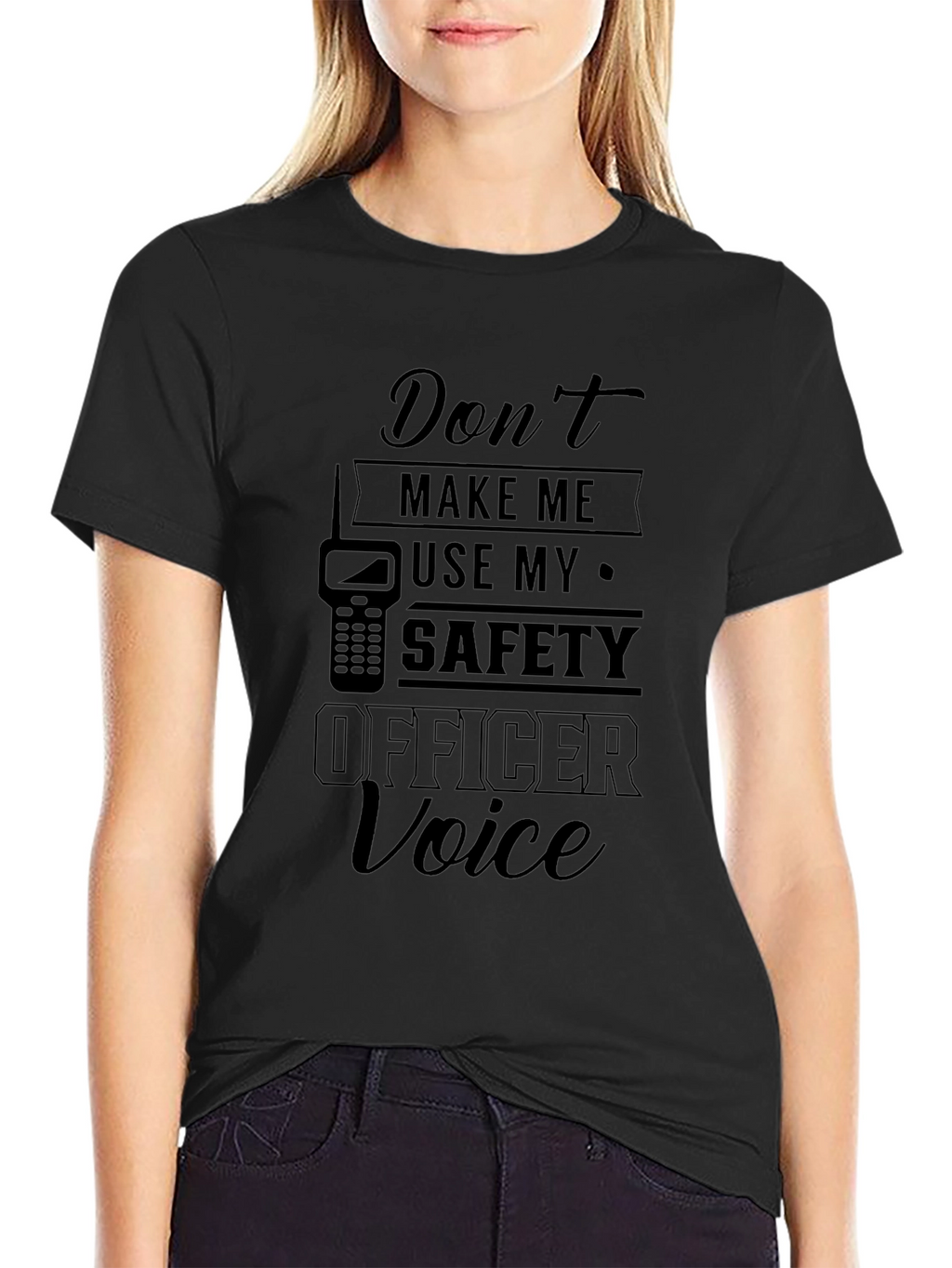 Safety Officer Voice T-Shirt - Black Novelty Tee