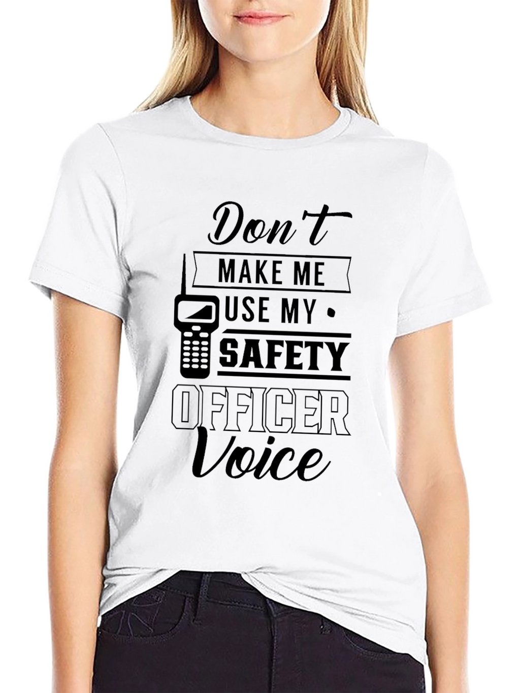 Safety Officer Voice T-Shirt - Black Novelty Tee