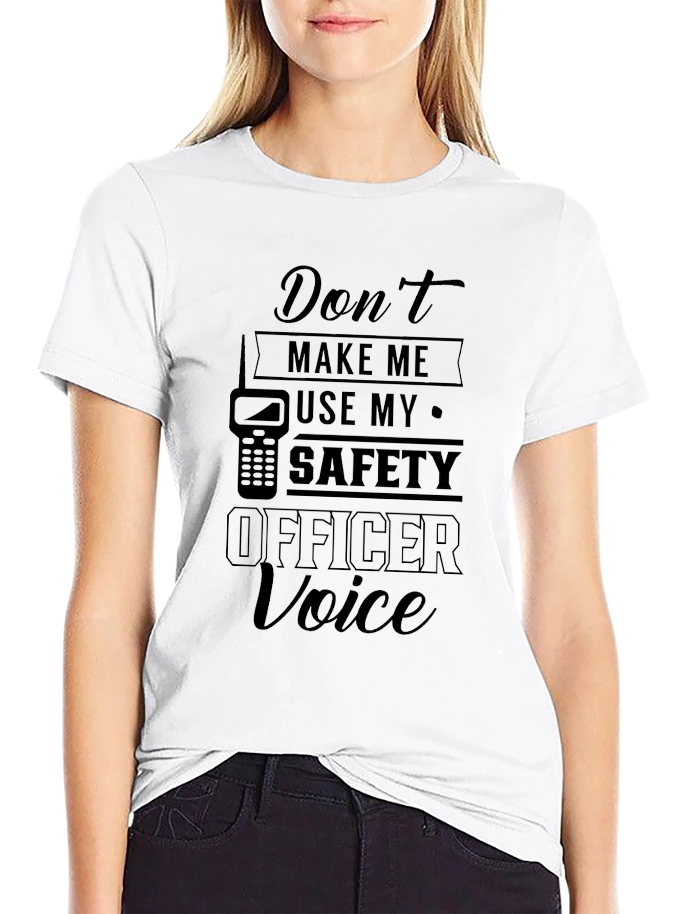 Safety Officer Voice T-Shirt - Black Novelty Tee