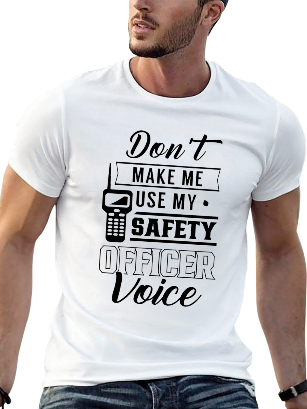 Safety Officer Voice T-Shirt - Black Novelty Tee