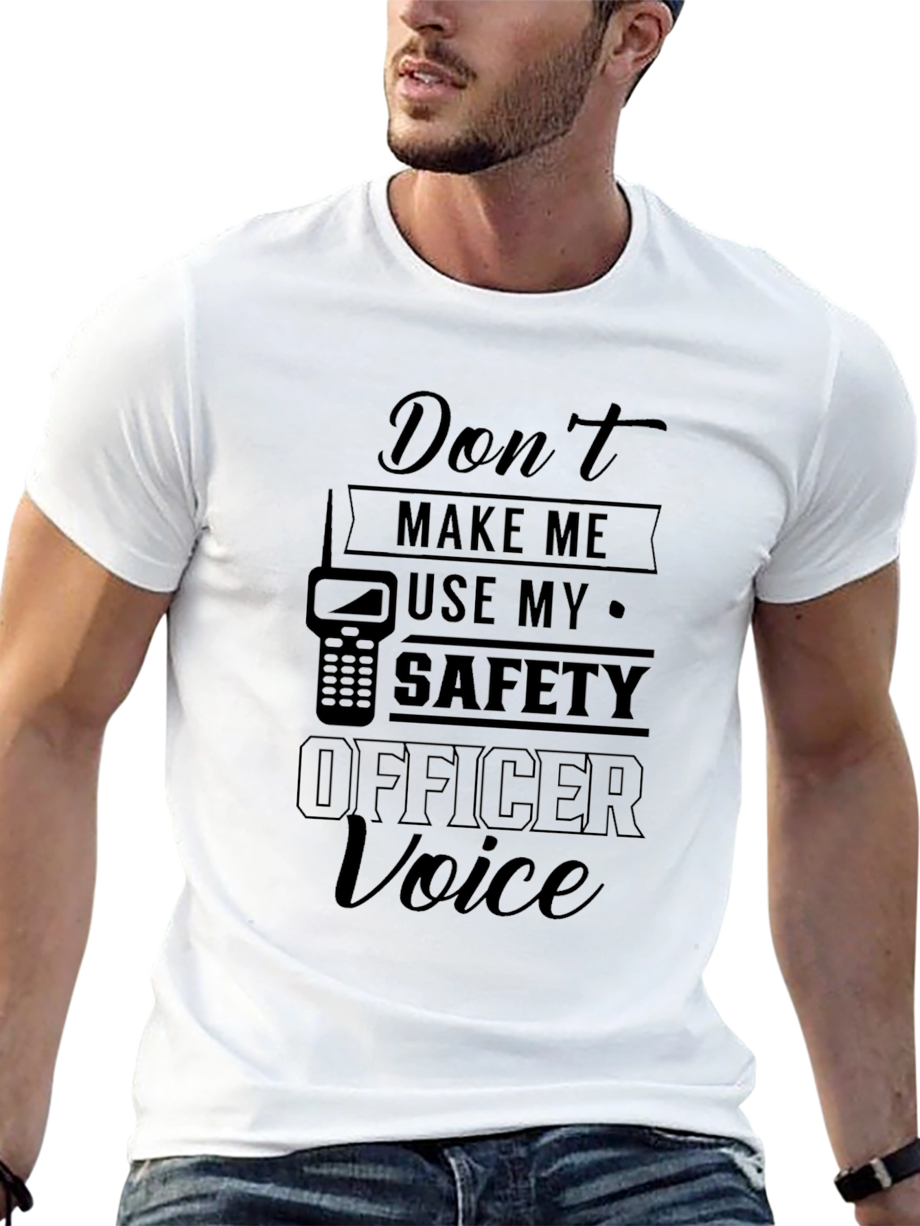 Safety Officer Voice T-Shirt - Black Novelty Tee