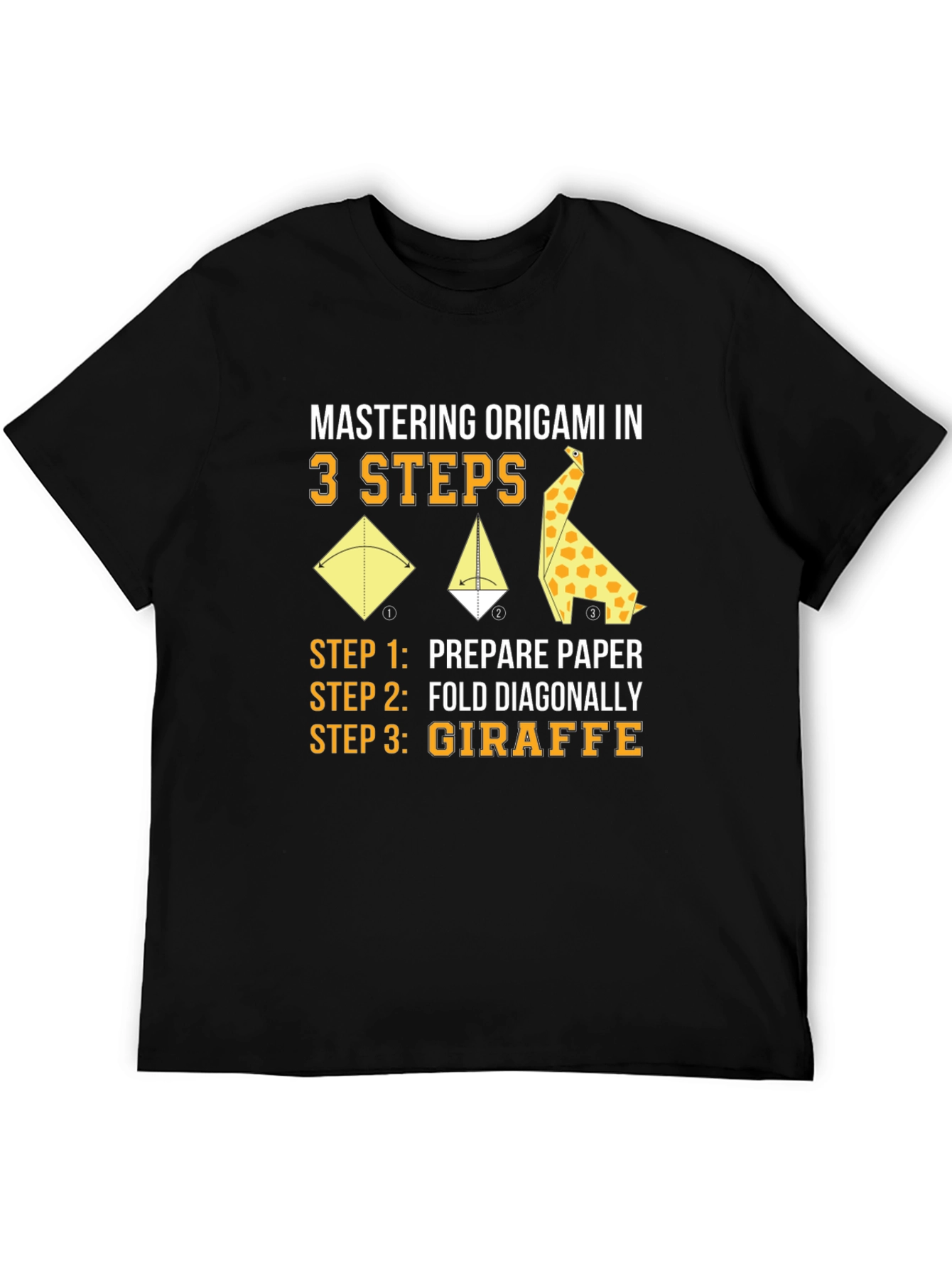 Origami Giraffe 3-Step T-Shirt