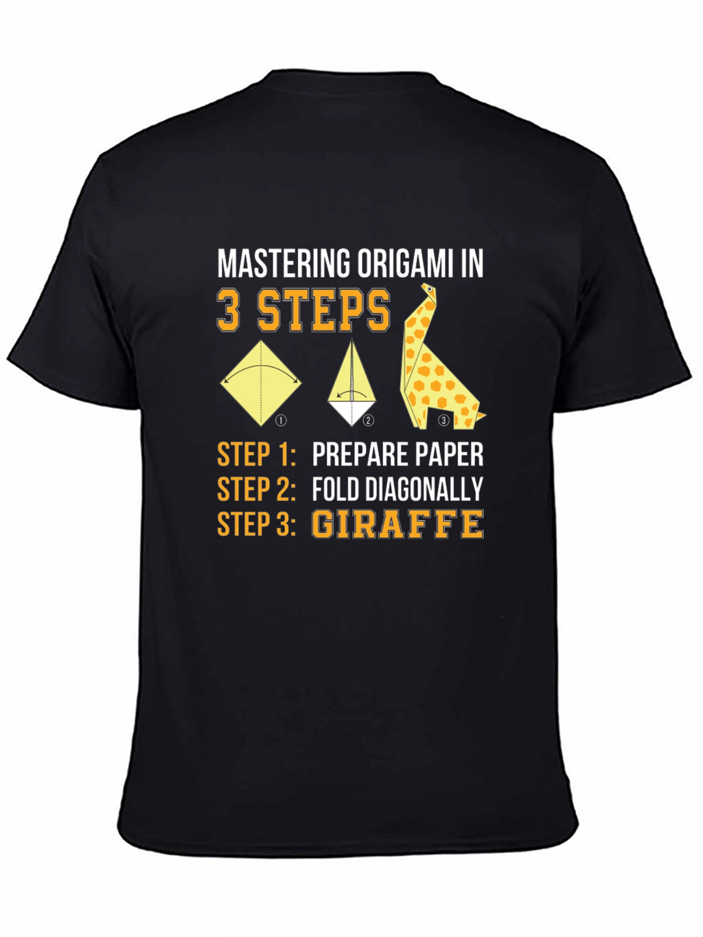 Origami Giraffe 3-Step T-Shirt