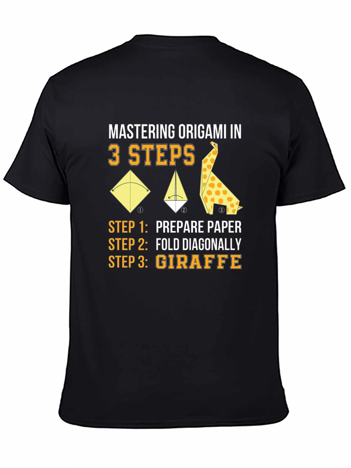 Origami Giraffe 3-Step T-Shirt