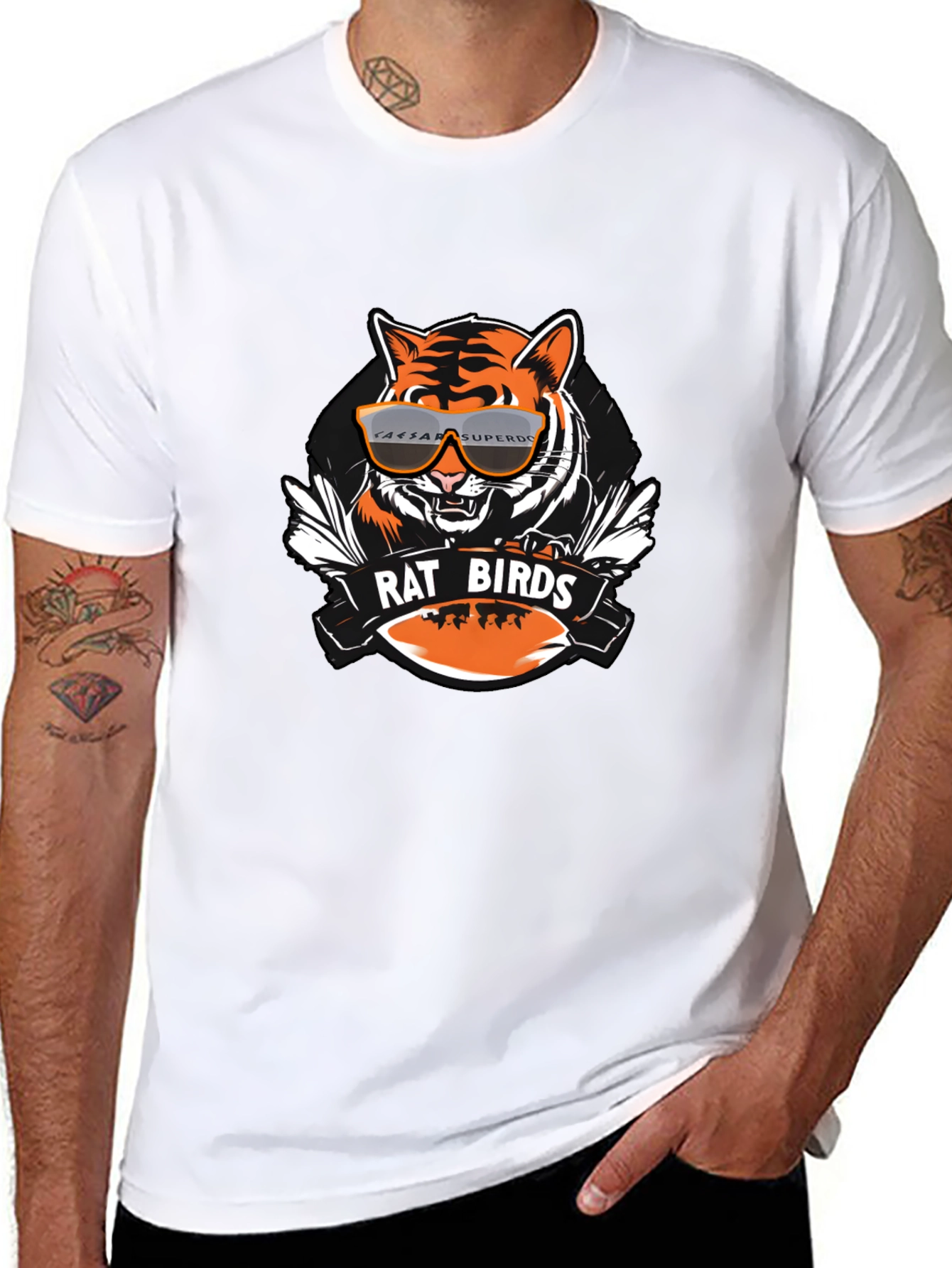 Rat Birds Graphic T-Shirt - Cincinnati Bengals Inspired Tee