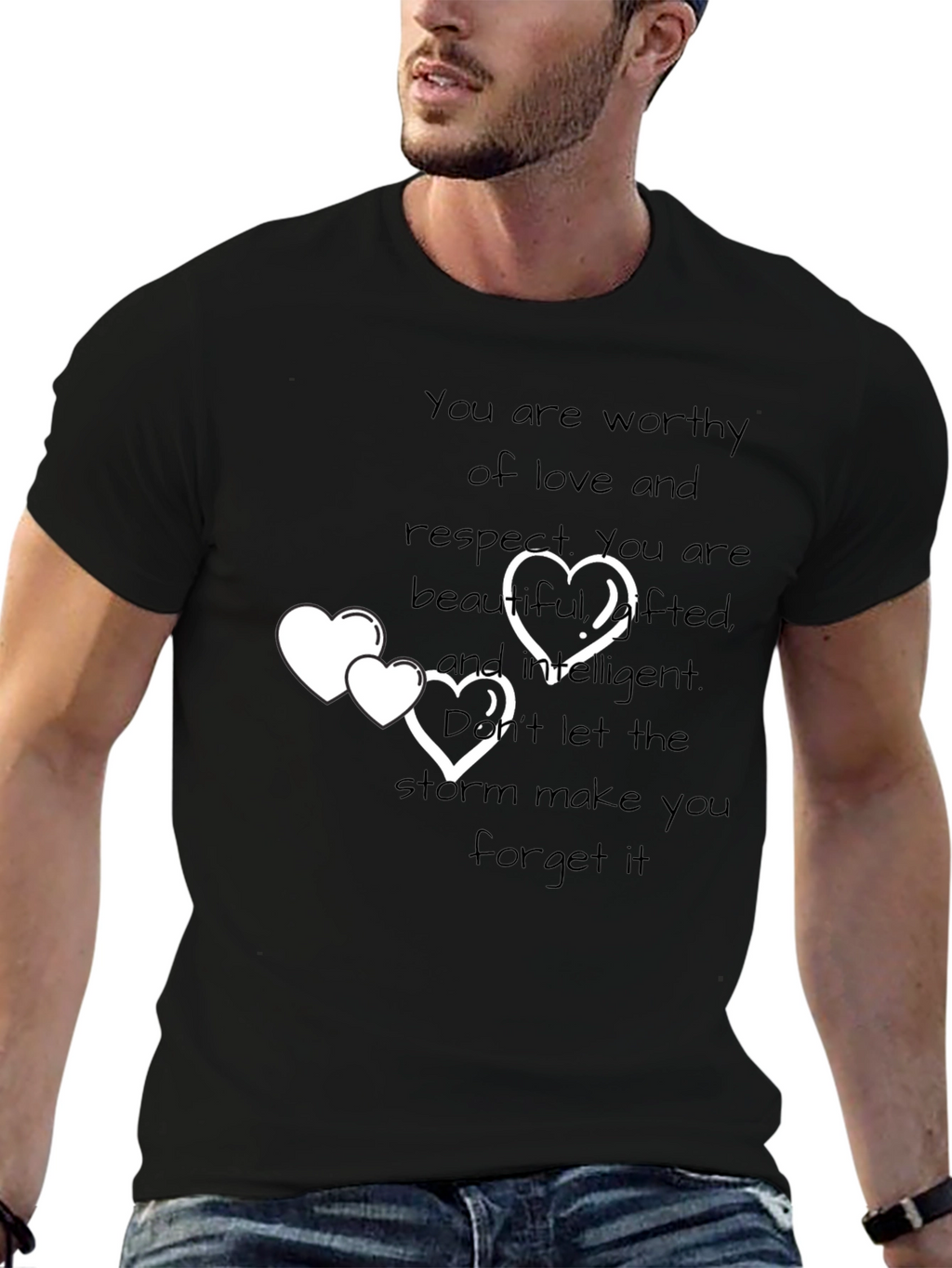 Inspirational Hearts Graphic T-Shirt