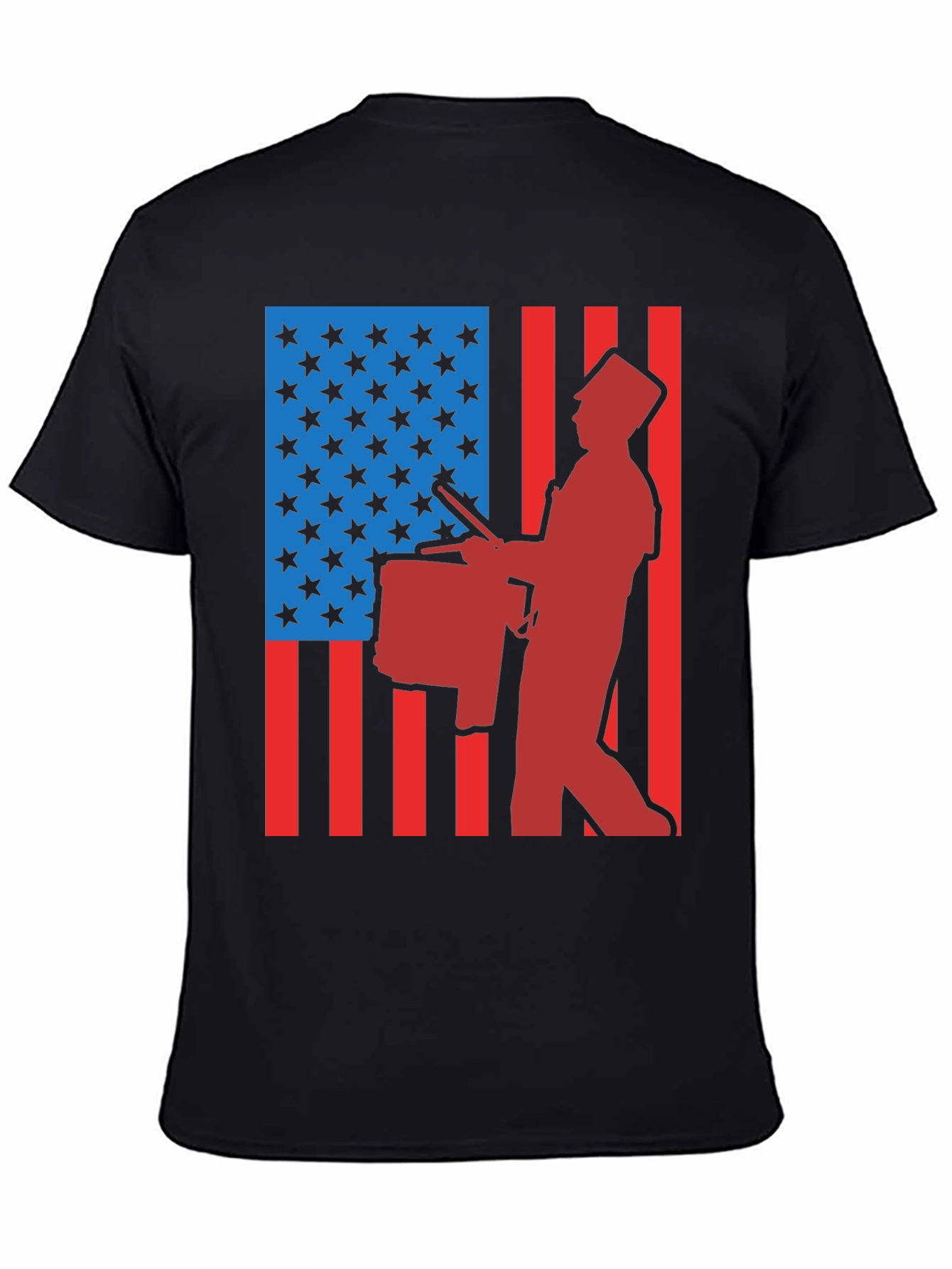Patriotic Drummer T-Shirt - USA Flag Graphic Tee