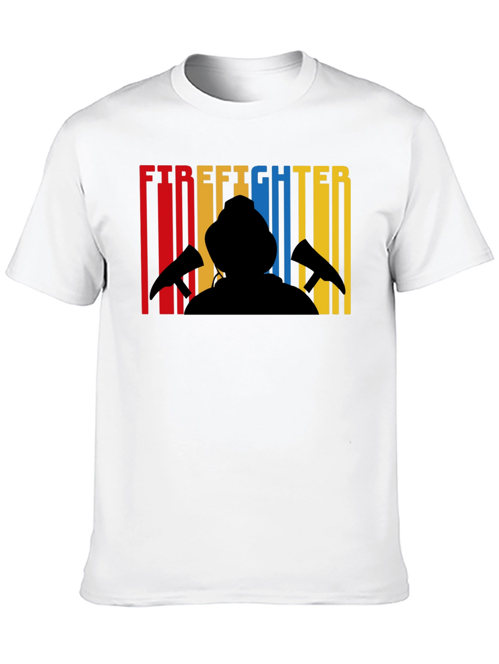 Firefighter Silhouette Graphic T-Shirt