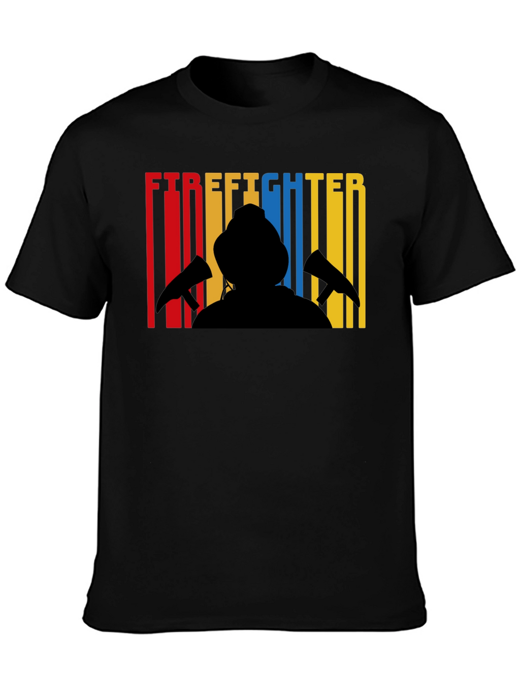 Firefighter Silhouette Graphic T-Shirt