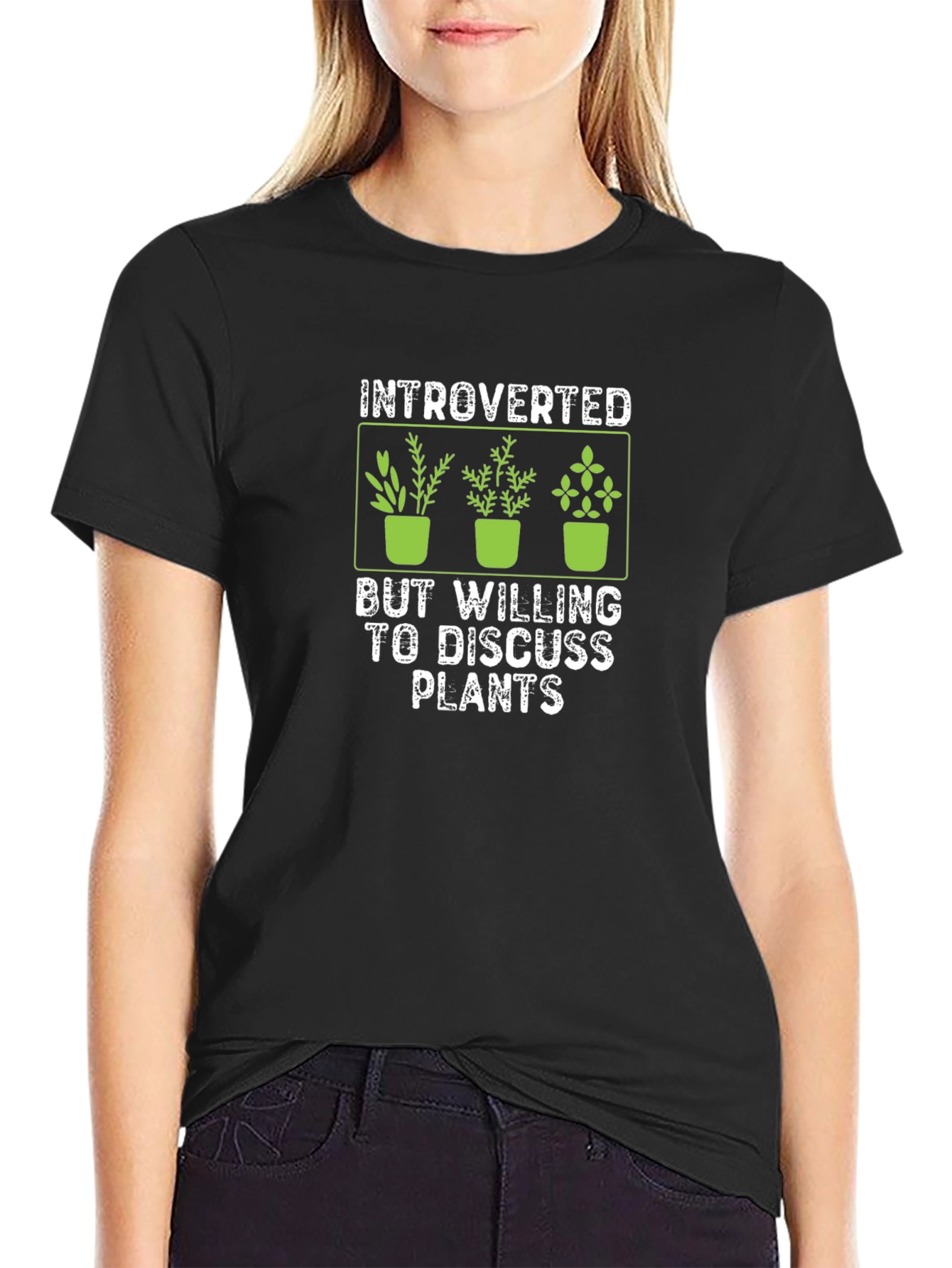 Introverted Plant Lover Graphic T-Shirt