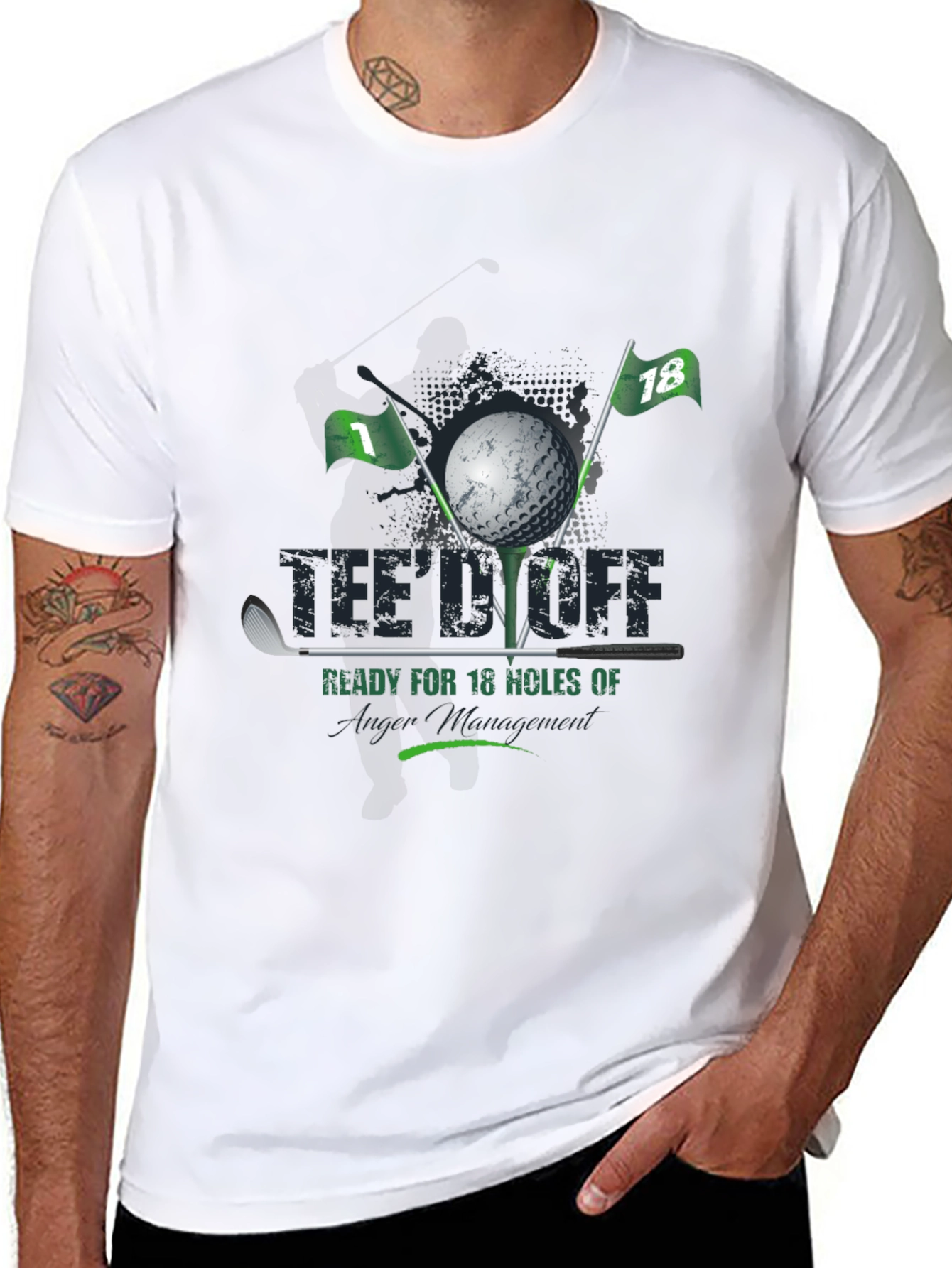 Golf T-Shirt - Ready for 18 Holes of Anger Management!