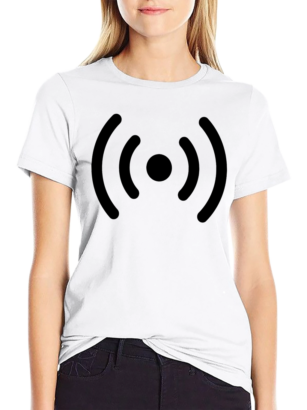 Wireless Signal Graphic T-Shirt - Modern Design
