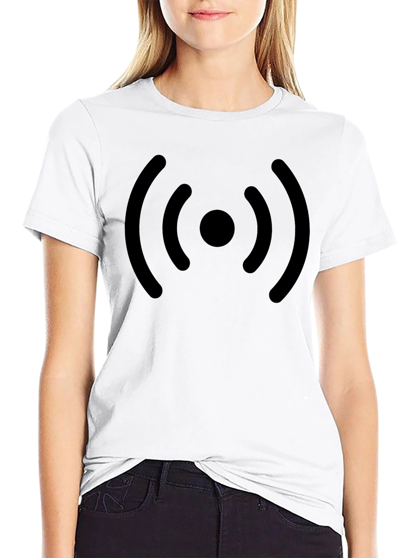 Wireless Signal Graphic T-Shirt - Modern Design