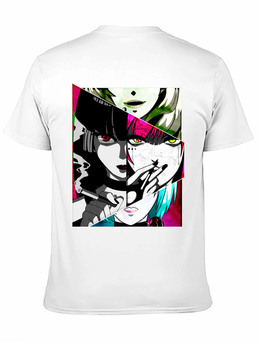 Anime Girl Graphic Tee - Black