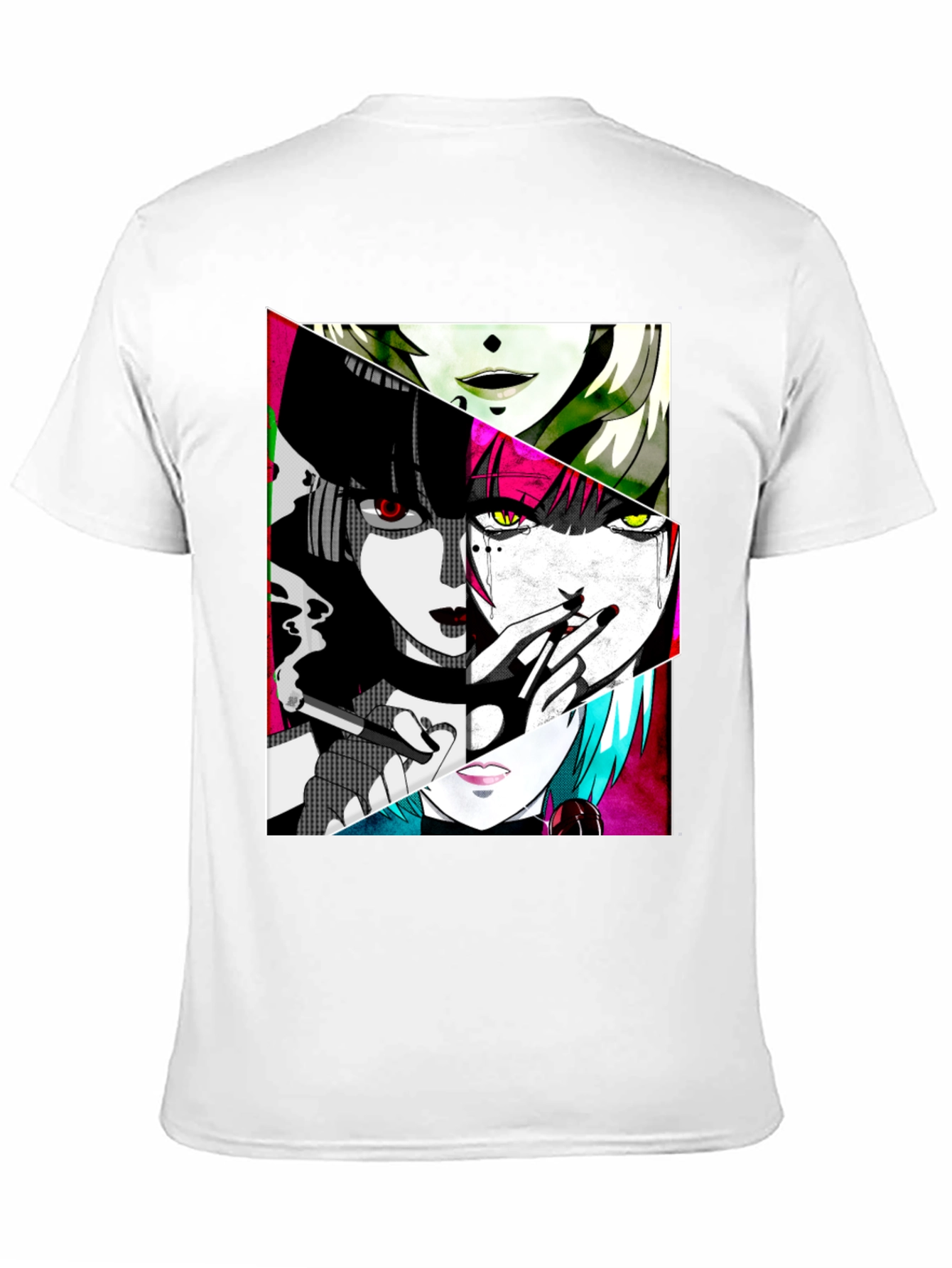 Anime Girl Graphic Tee - Black