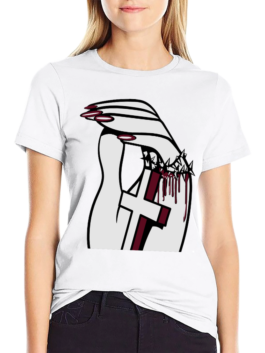 Gothic Cross Crown T-Shirt