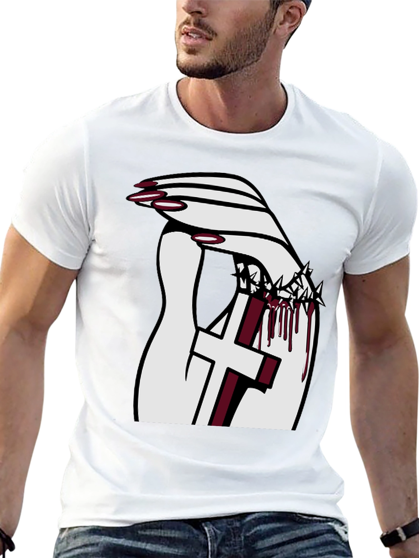 Gothic Cross Crown T-Shirt
