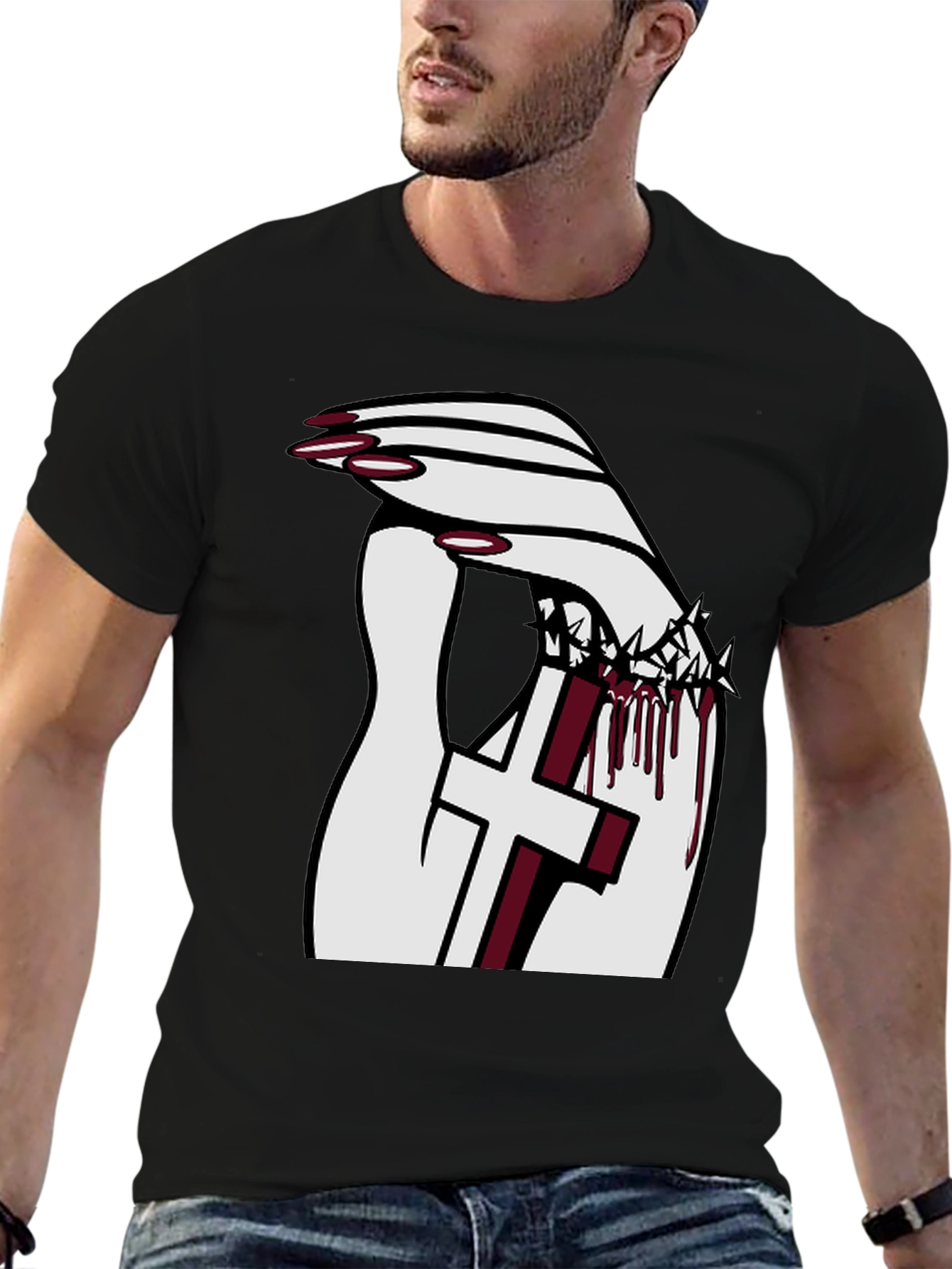 Gothic Cross Crown T-Shirt