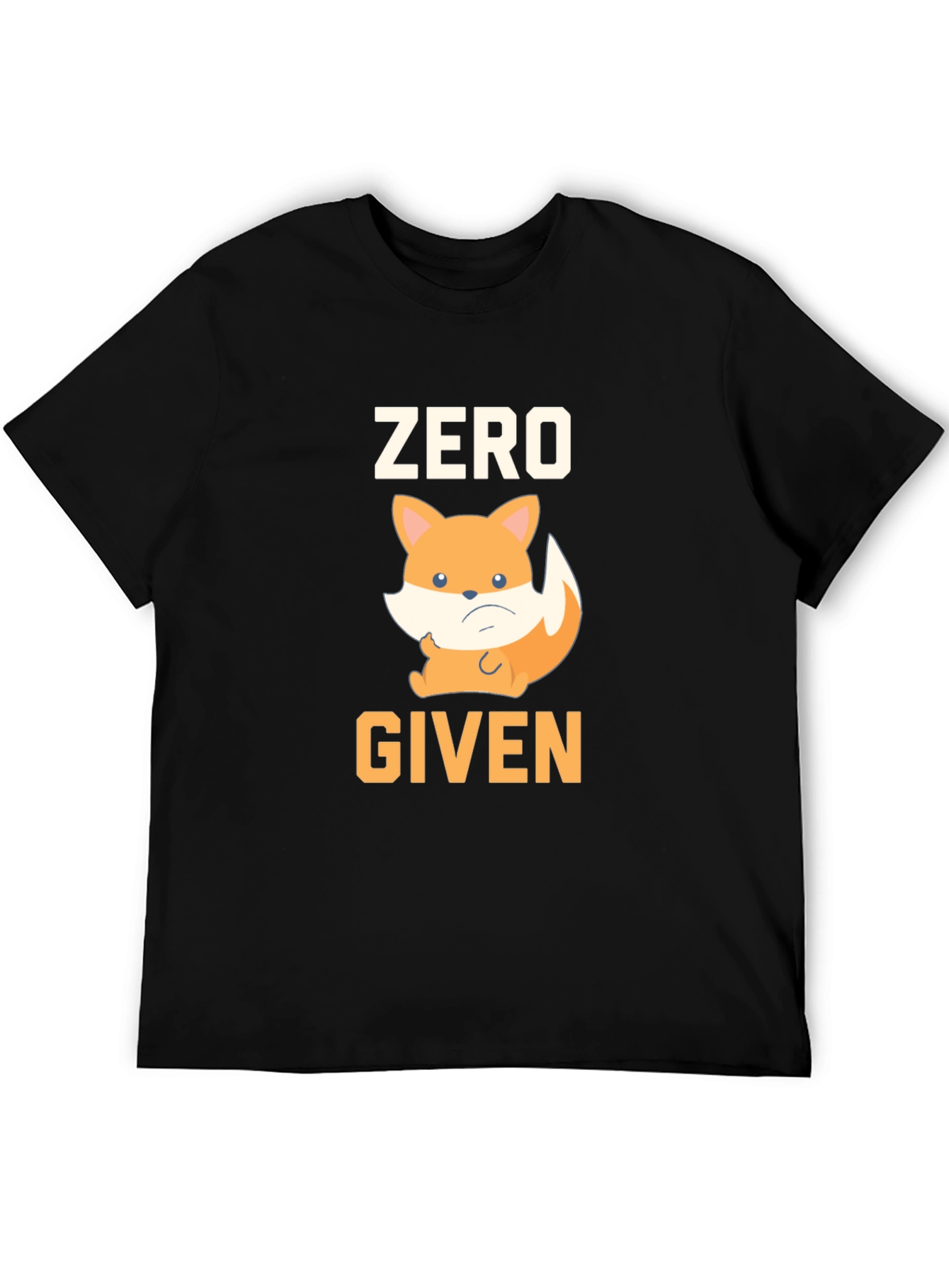 Zero Given Fox Graphic T-Shirt - Black Cotton Tee