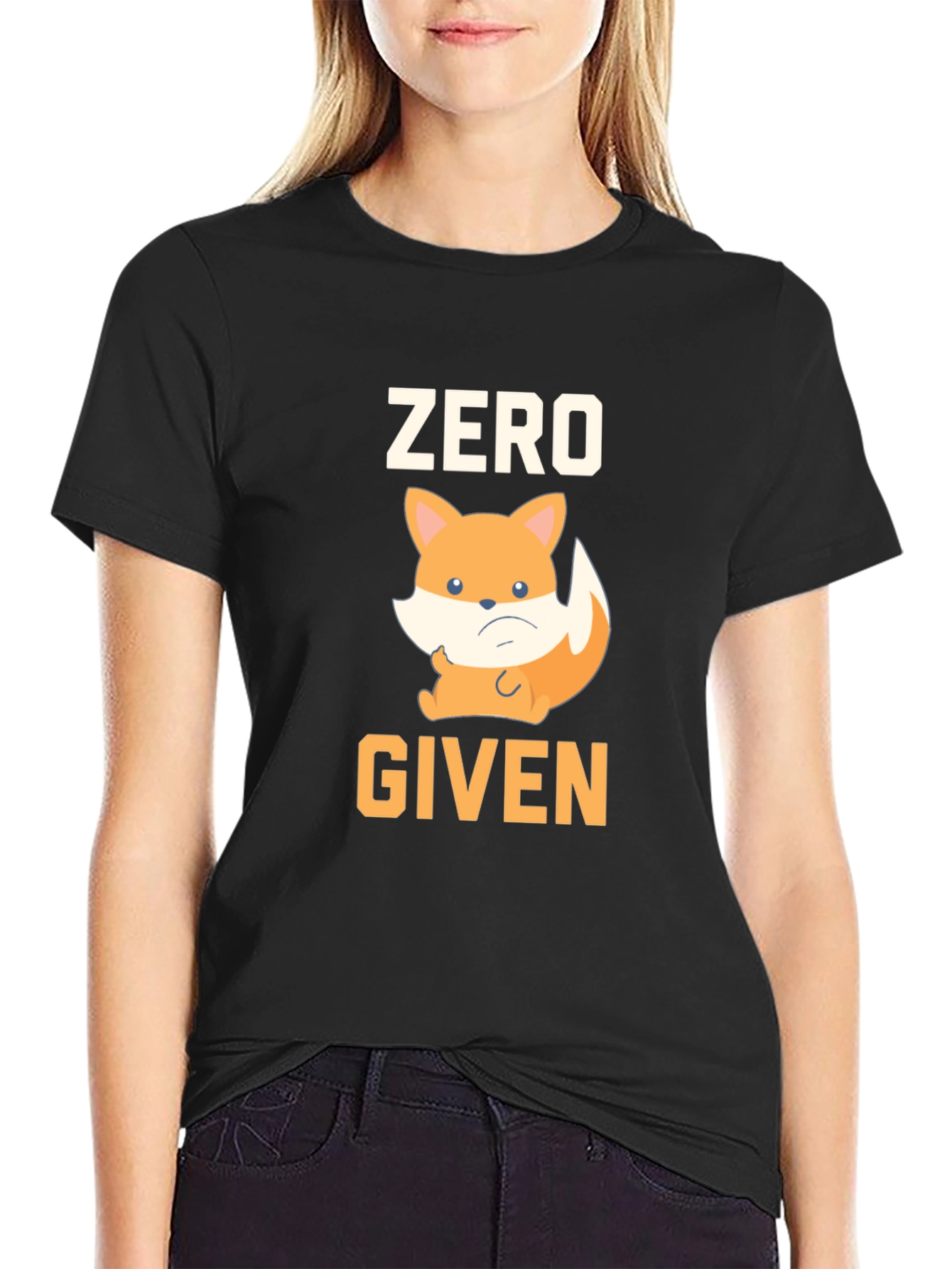 Zero Given Fox Graphic T-Shirt - Black Cotton Tee