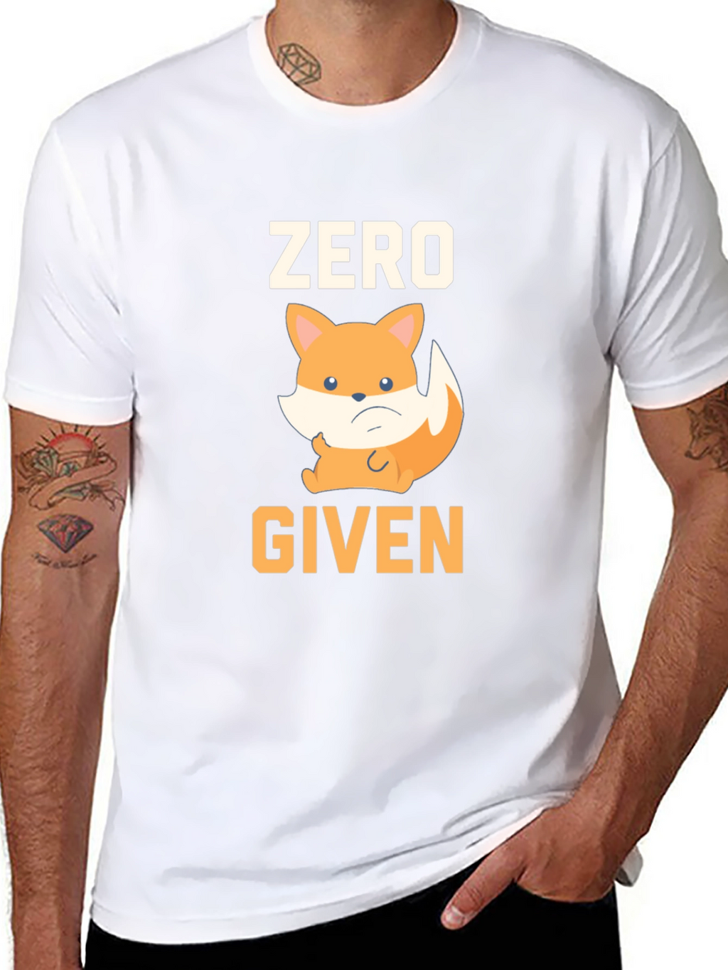 Zero Given Fox Graphic T-Shirt - Black Cotton Tee