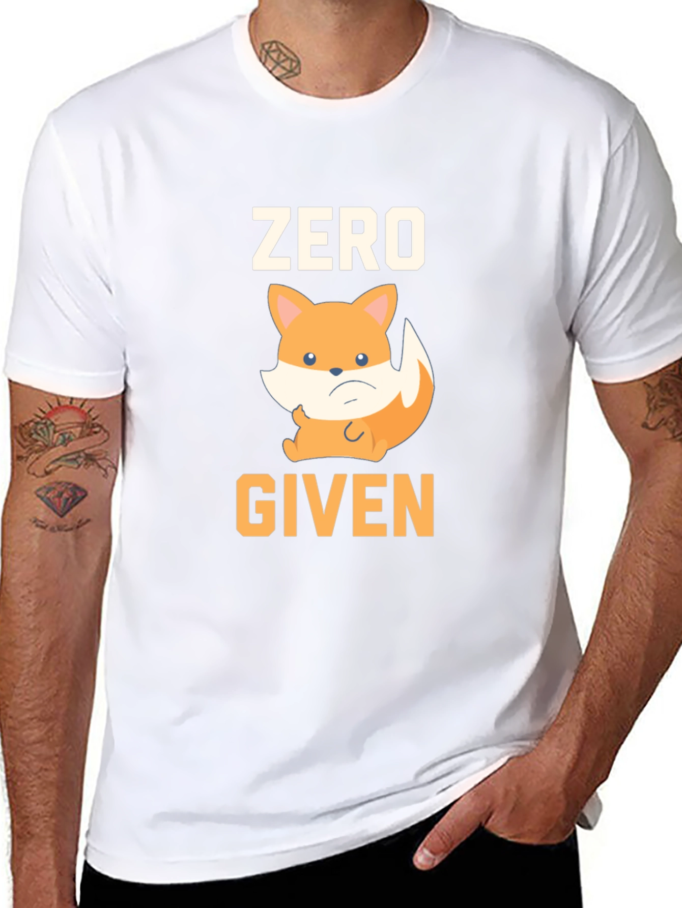 Zero Given Fox Graphic T-Shirt - Black Cotton Tee