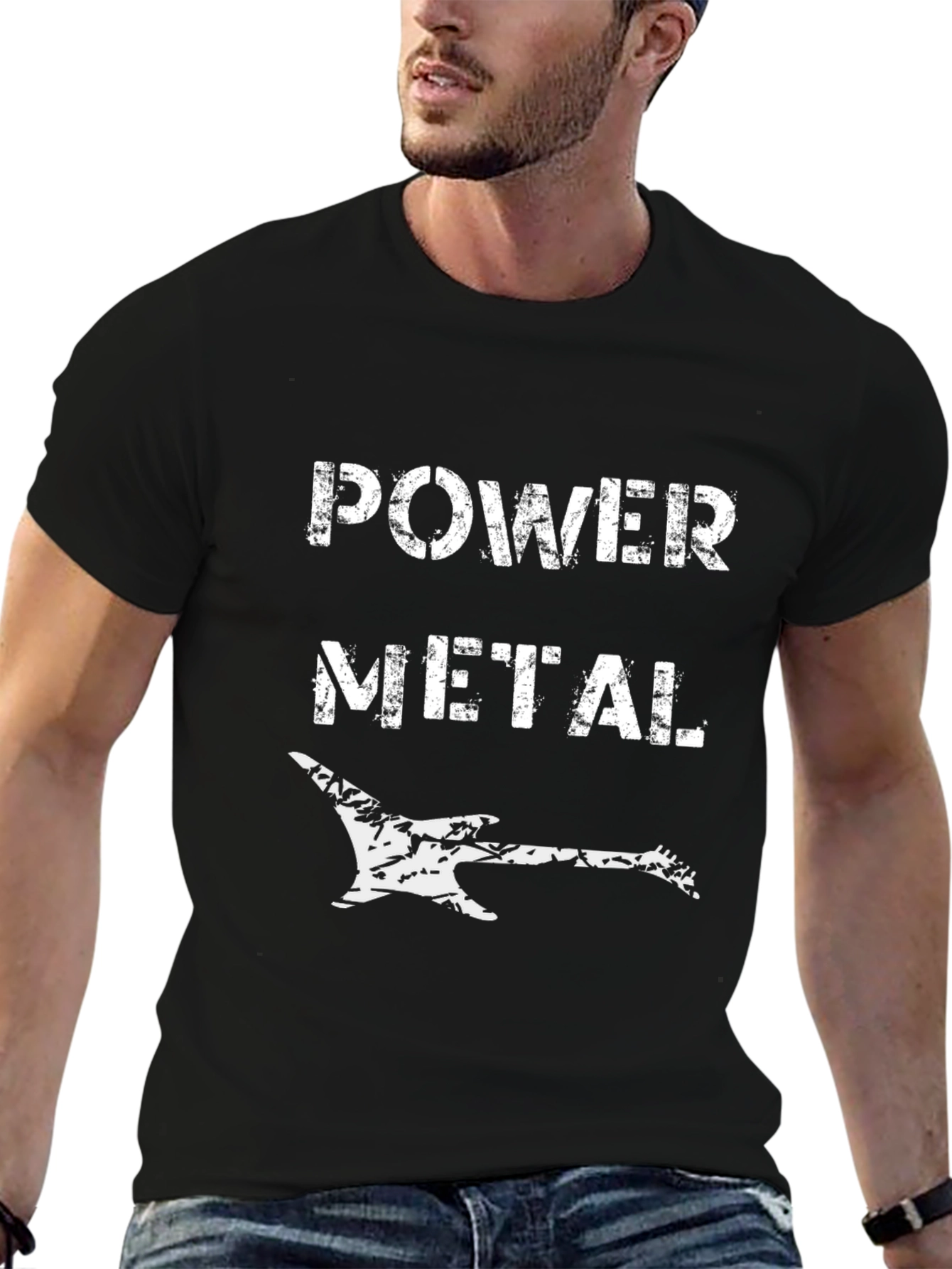 Power Metal Guitar Graphic T-Shirt