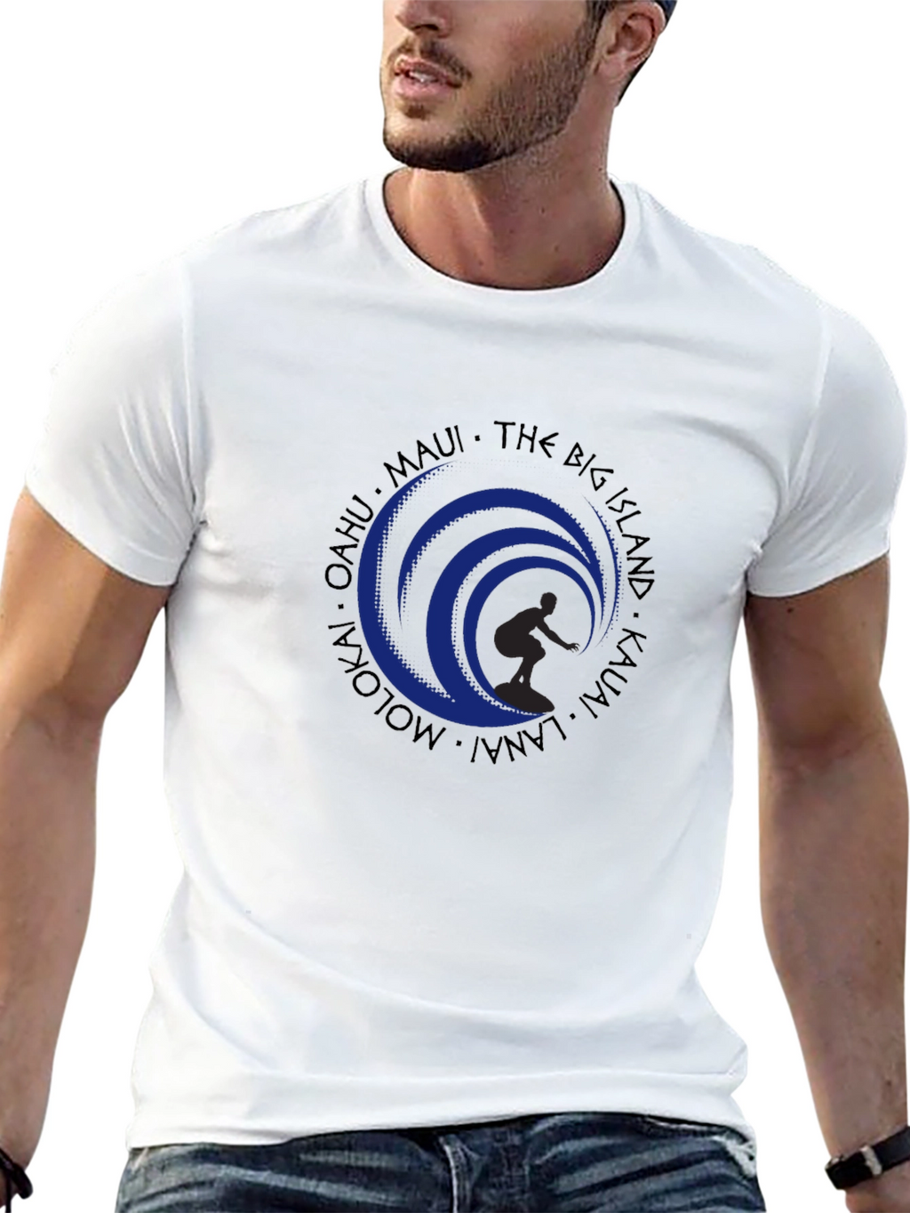 Island Wave Surfer Graphic Tee