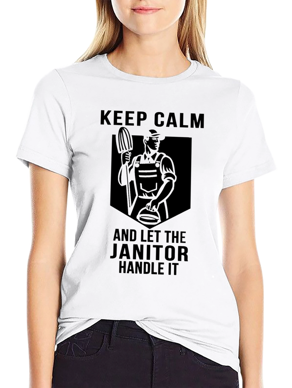 Keep Calm Janitor T-Shirt Funny Cleaning Crew Tee