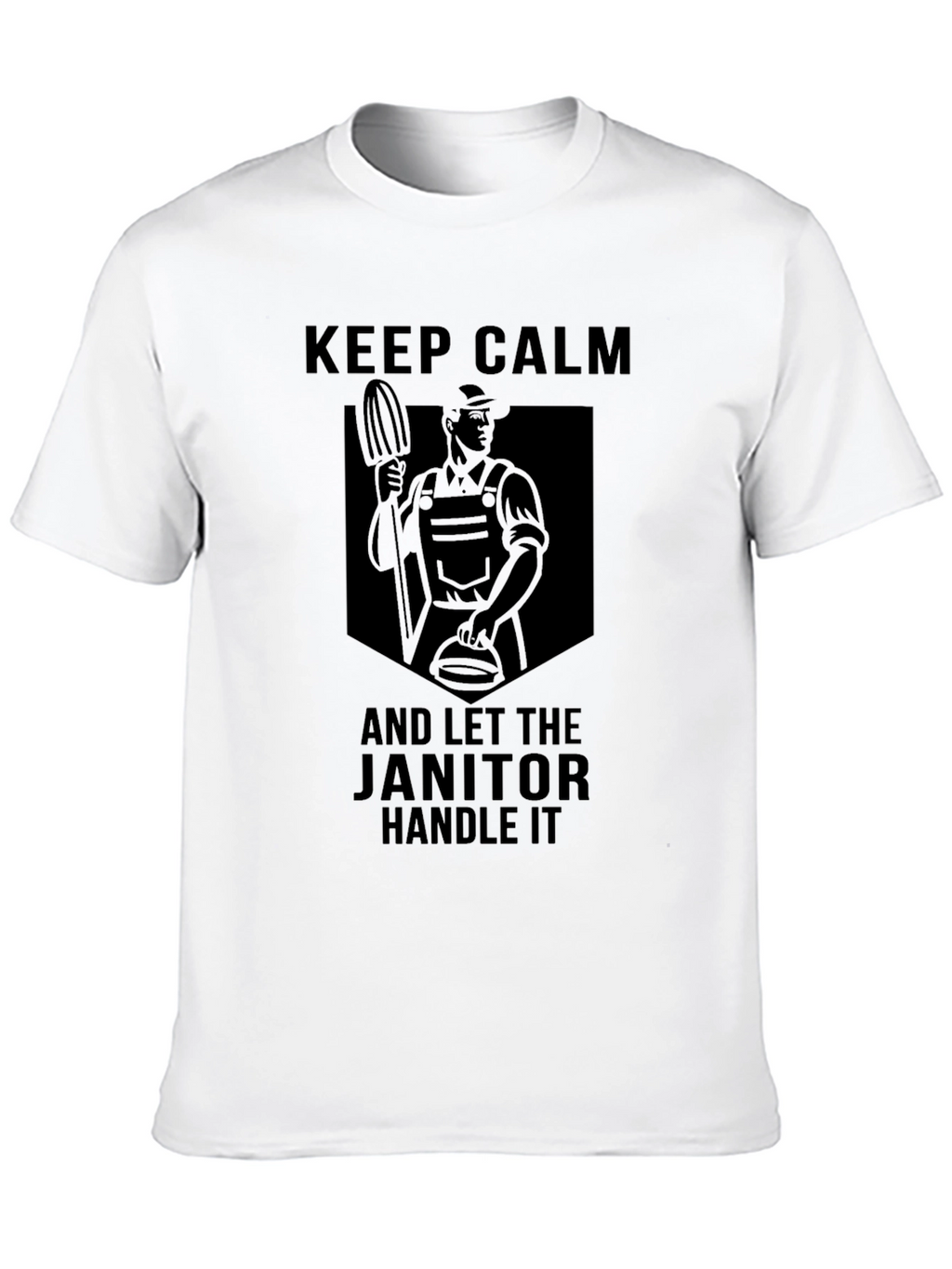 Keep Calm Janitor T-Shirt Funny Cleaning Crew Tee