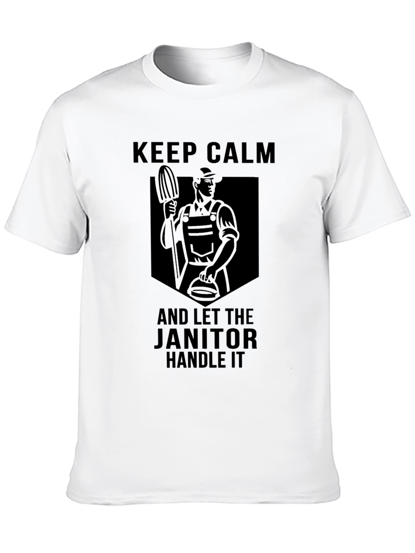 Keep Calm Janitor T-Shirt Funny Cleaning Crew Tee