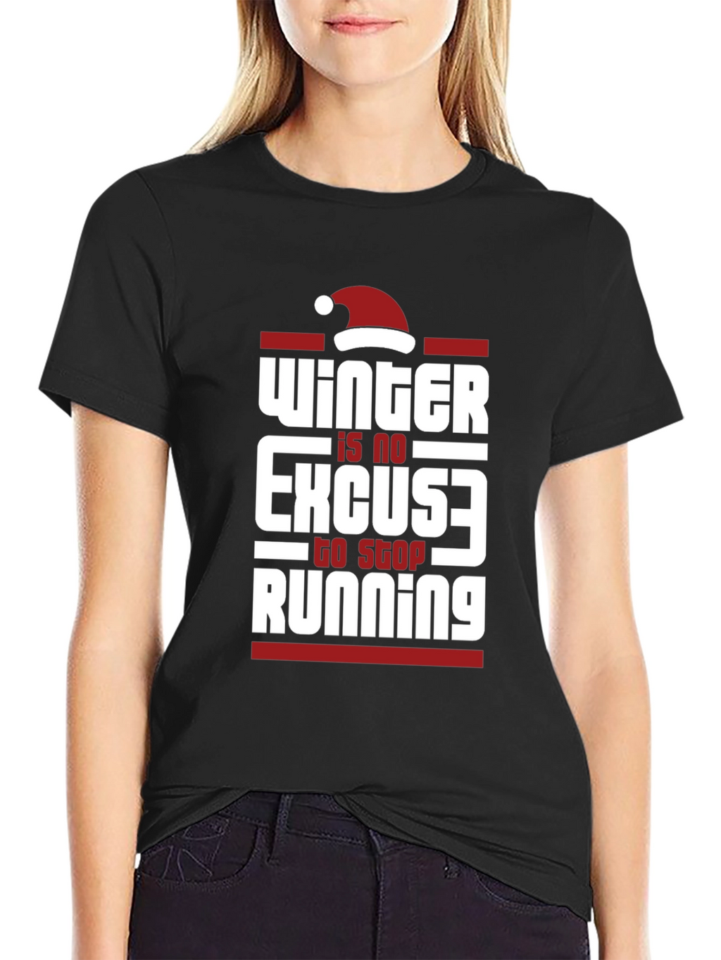 Winter Running T-Shirt - No Excuses Holiday Tee