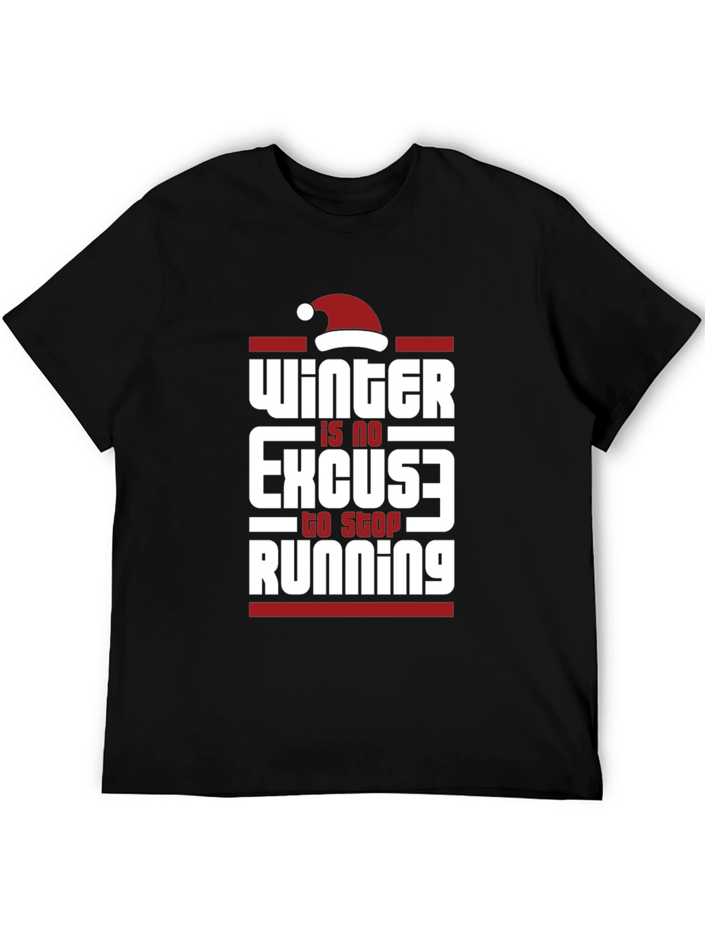 Winter Running T-Shirt - No Excuses Holiday Tee