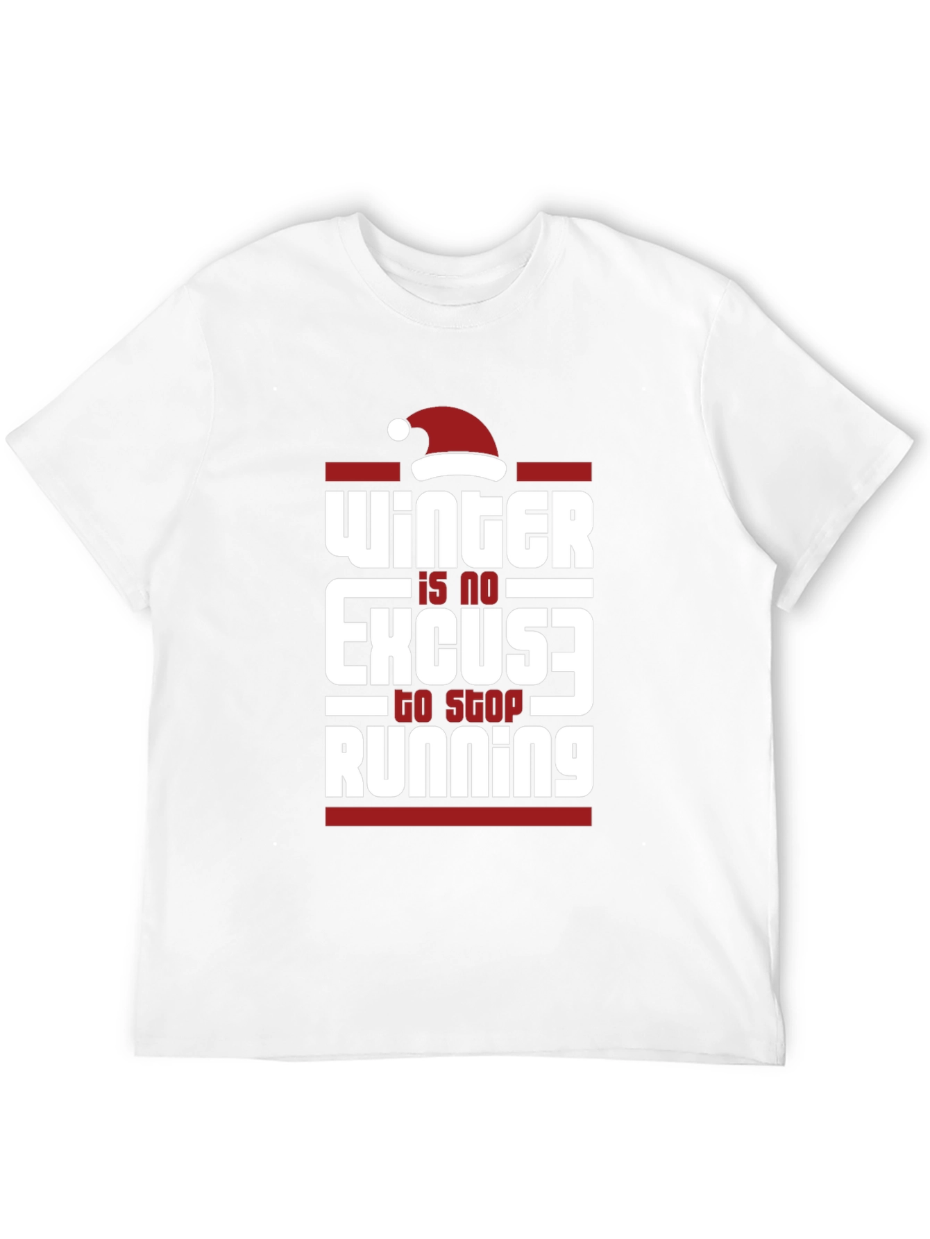 Winter Running T-Shirt - No Excuses Holiday Tee