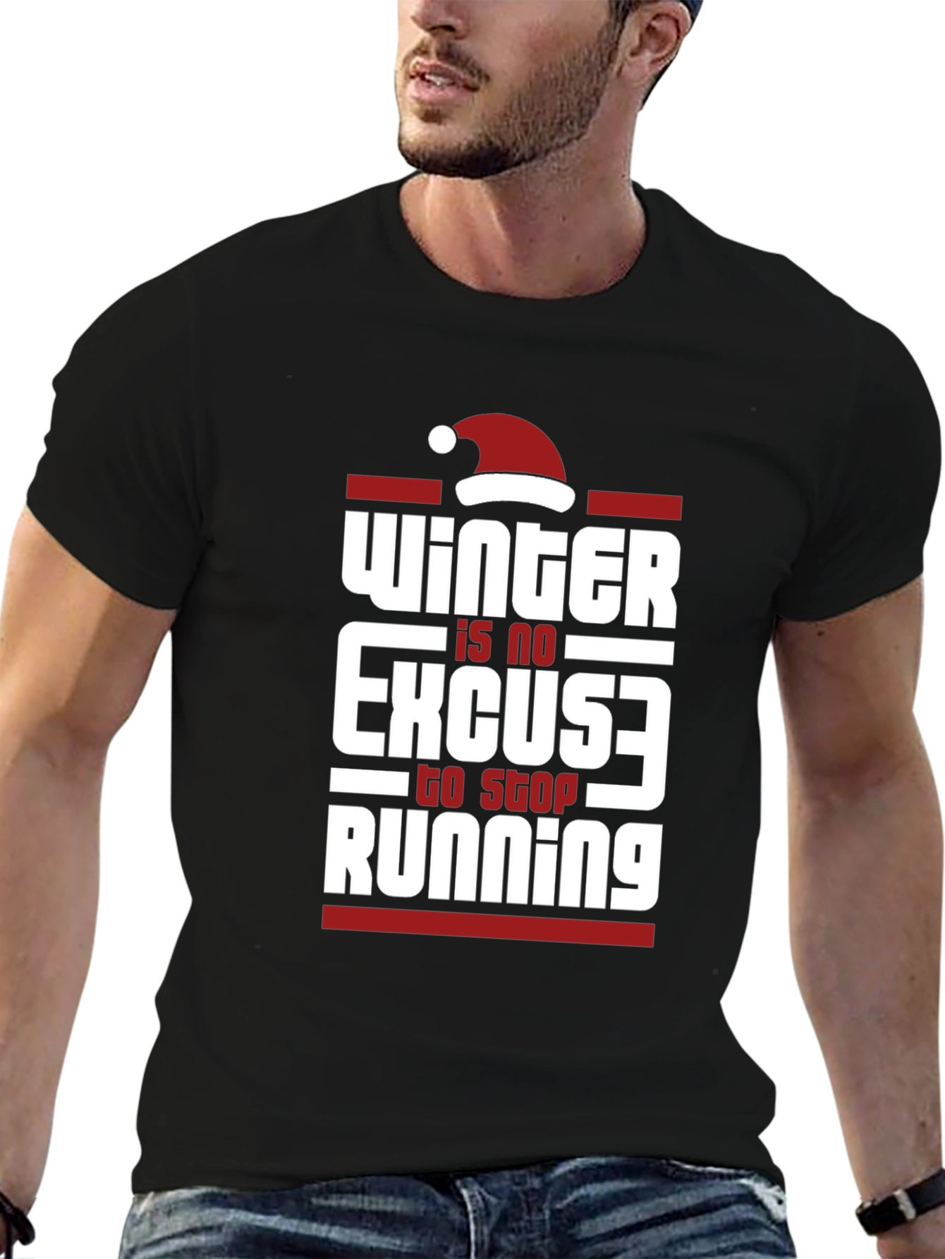 Winter Running T-Shirt - No Excuses Holiday Tee