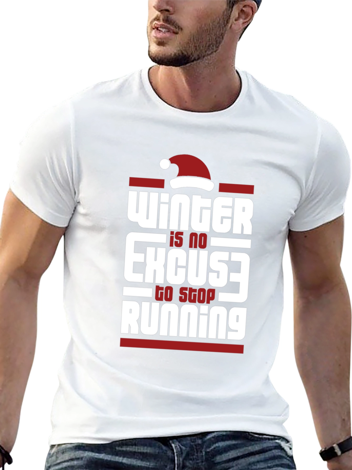 Winter Running T-Shirt - No Excuses Holiday Tee