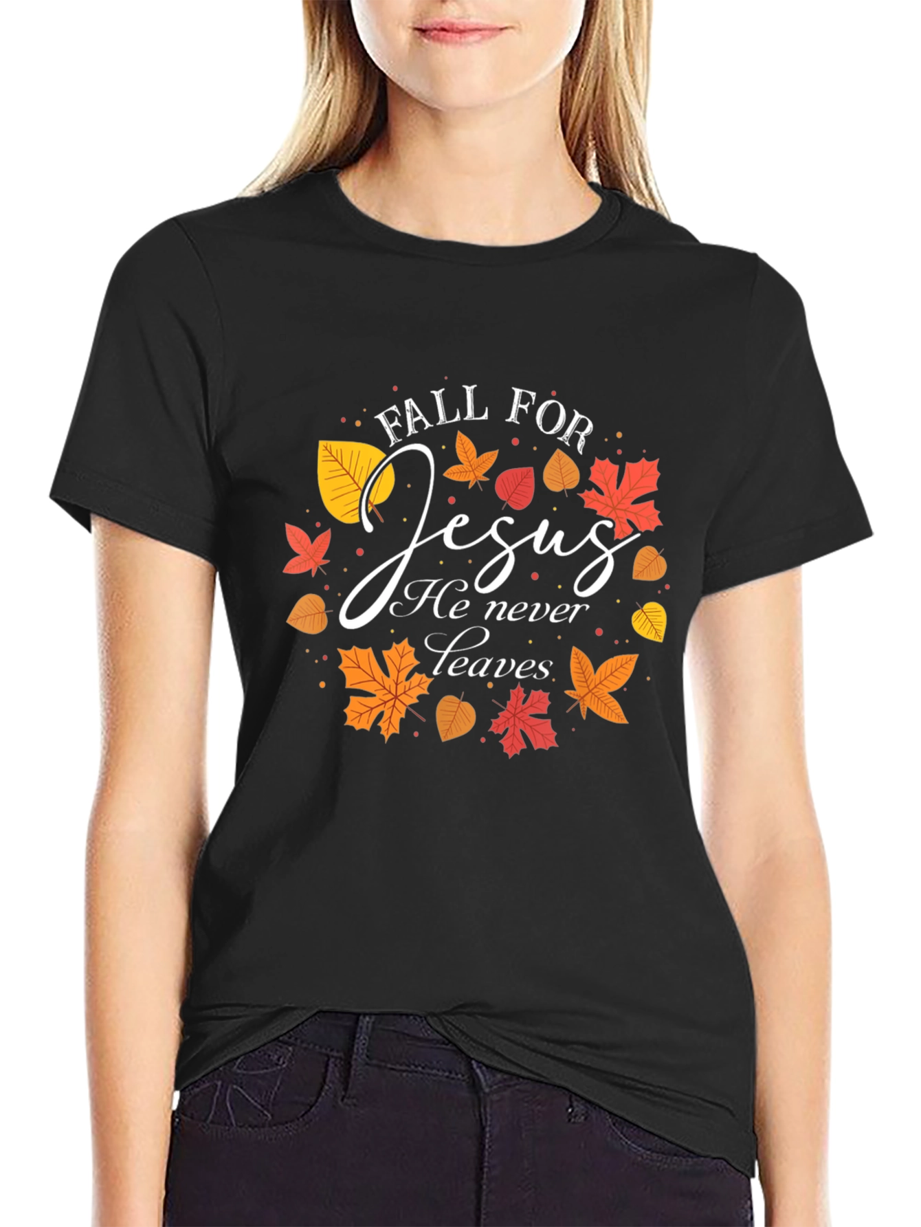 Fall For Jesus T-Shirt Autumn Christian Apparel