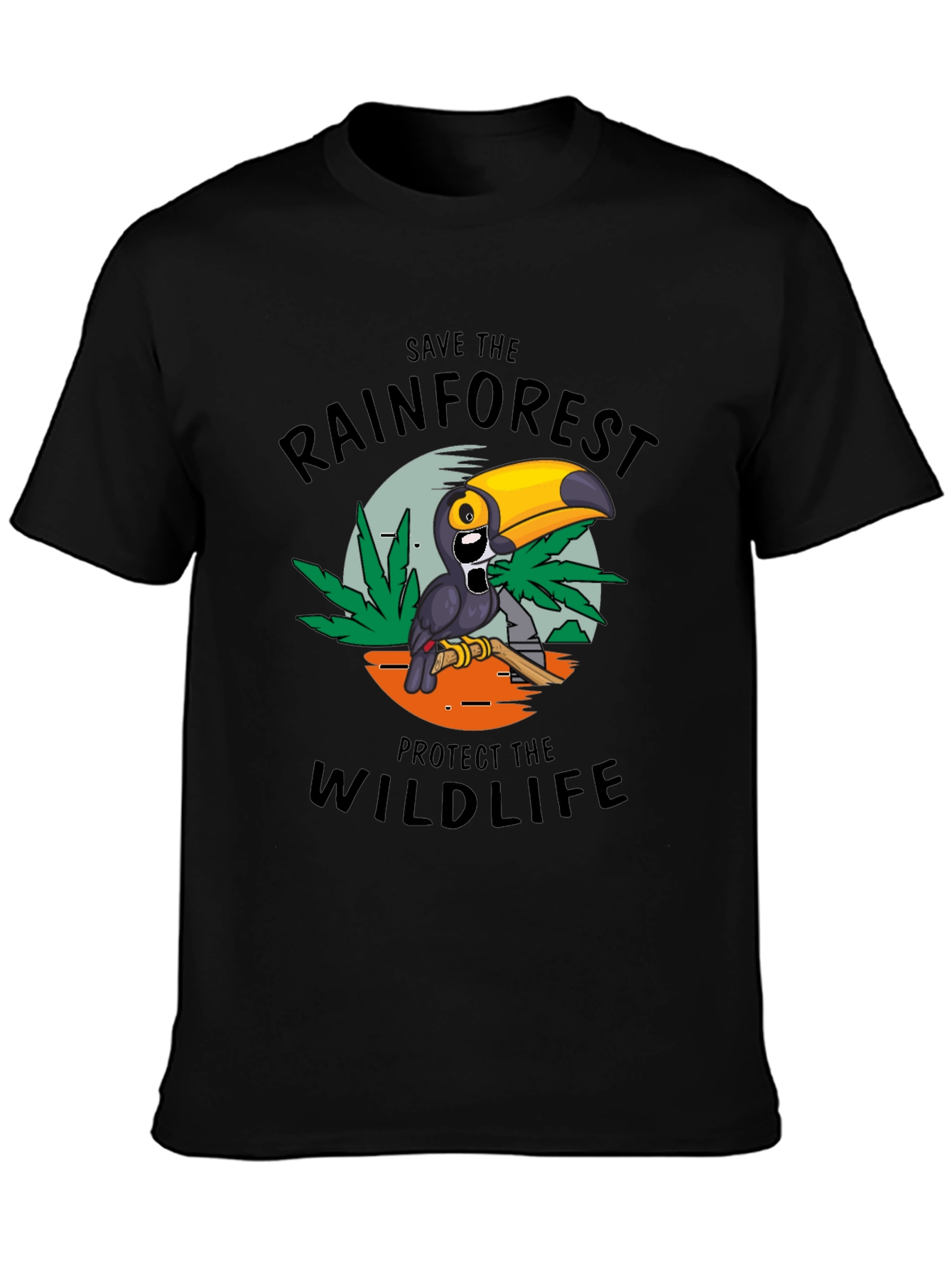 Rainforest Wildlife Graphic Tee - Save the Animals T-Shirt